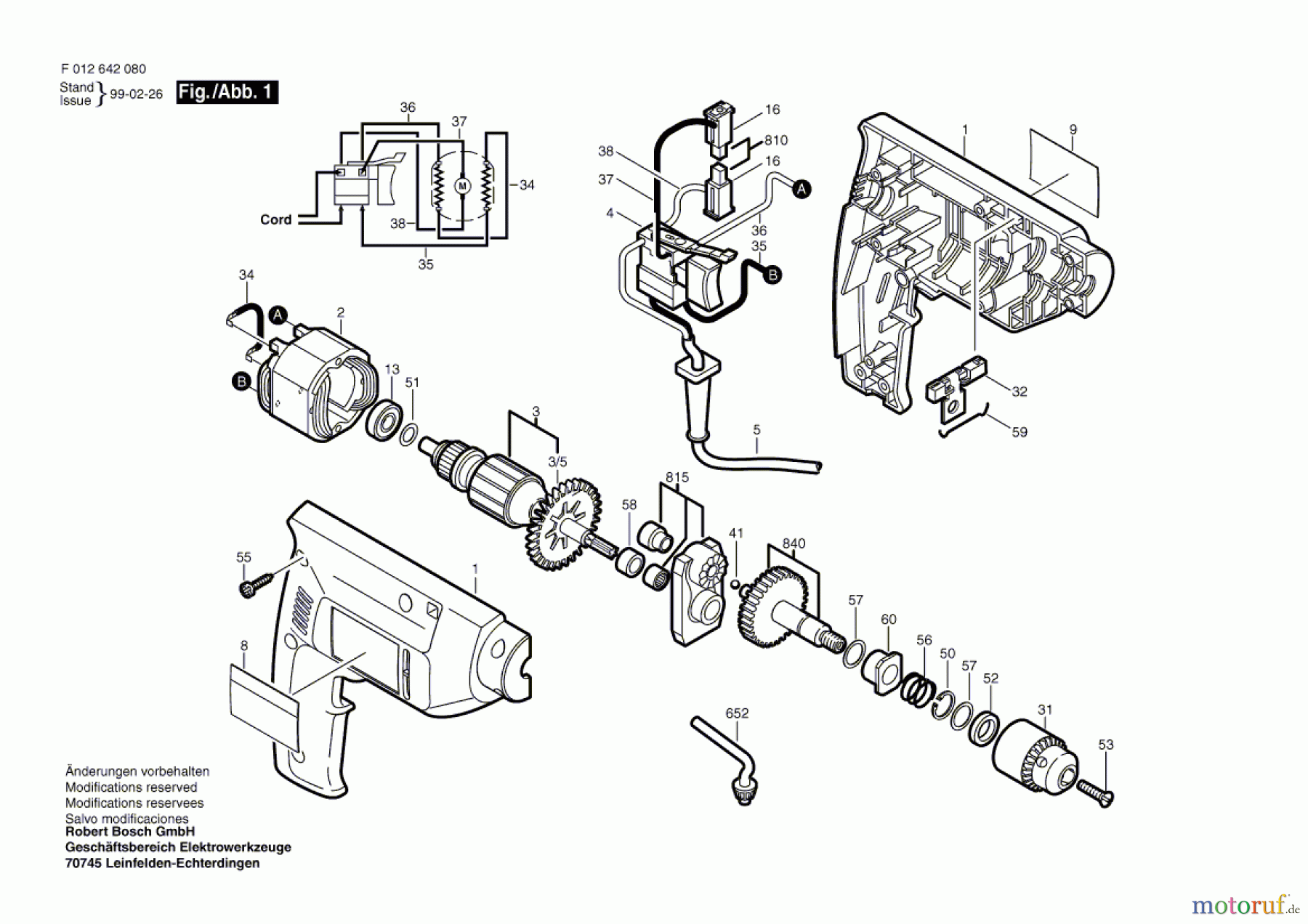 Bosch Werkzeug Schlagbohrmaschine 6420-80 Seite 1