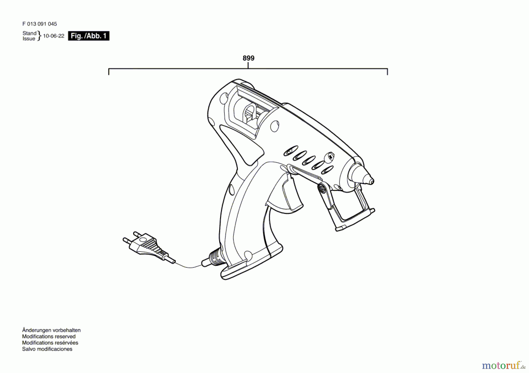 Bosch Werkzeug Klebepistole 0910 Seite 1