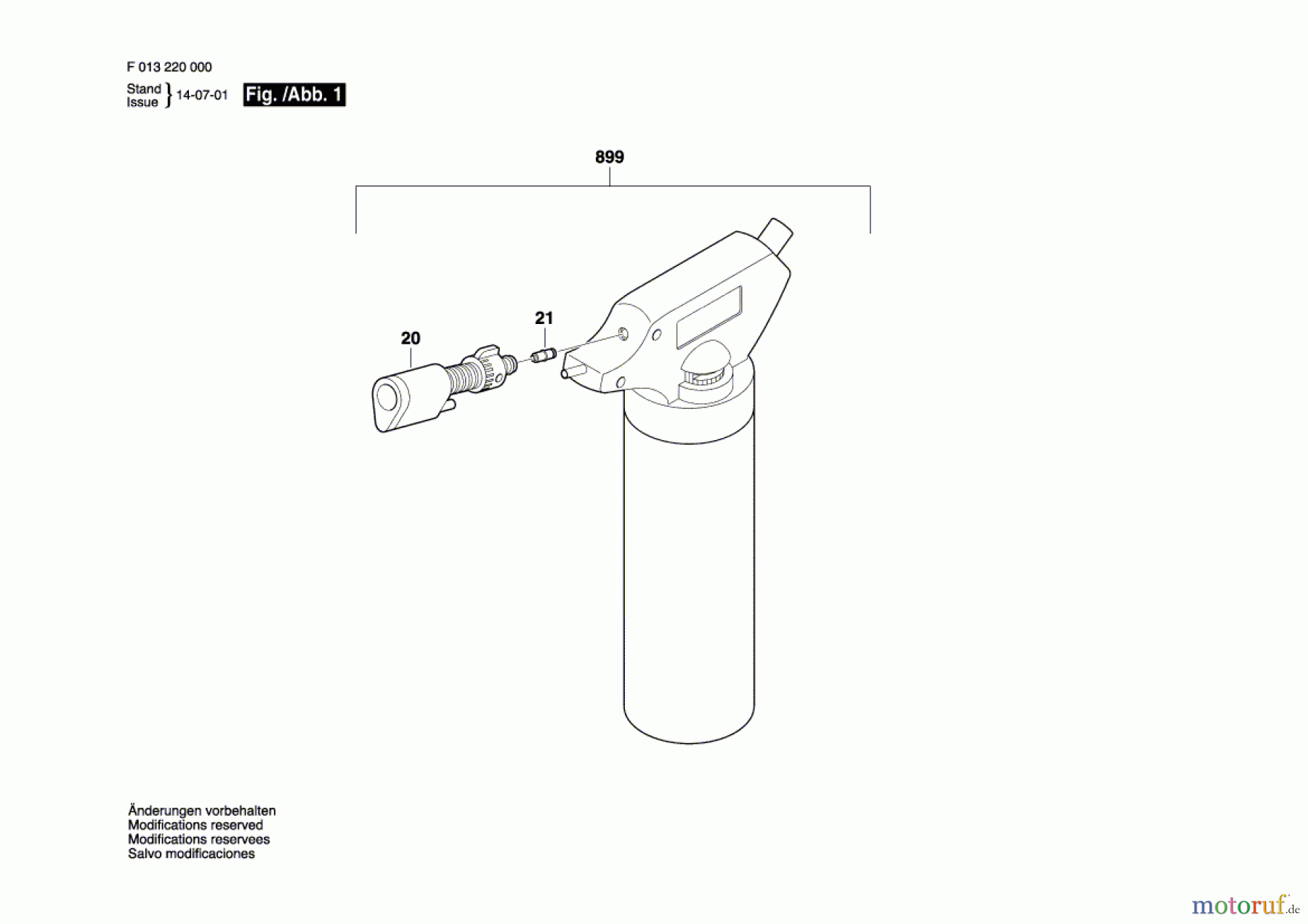 Bosch Werkzeug Gaslöter 2200 Seite 1