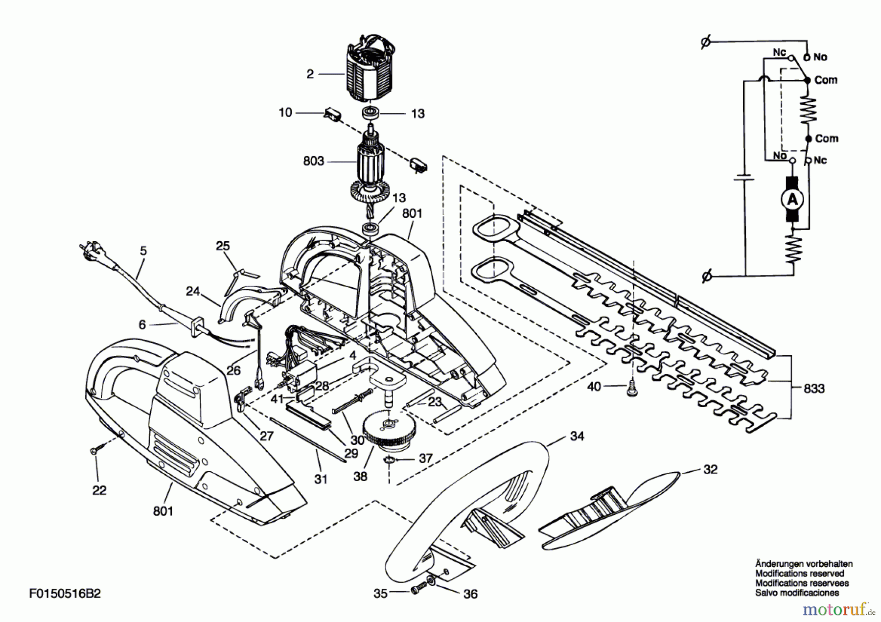 Bosch Gartengeräte Heckenschere 516H2 Seite 1