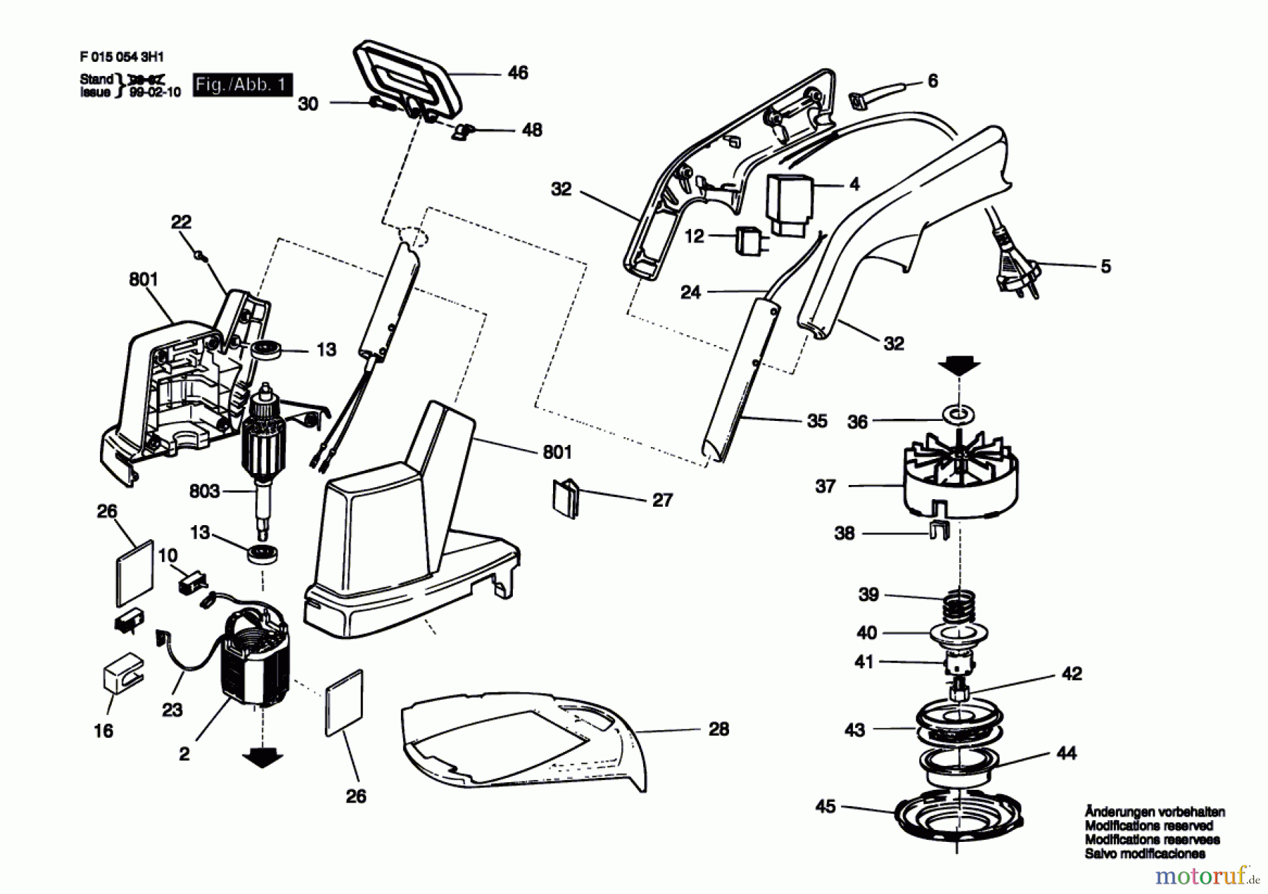 Bosch Gartengeräte Rasentrimmer 543H1 Seite 1