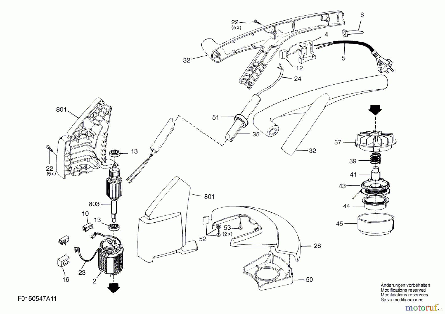 Bosch Gartengeräte Rasentrimmer 547H1 Seite 1