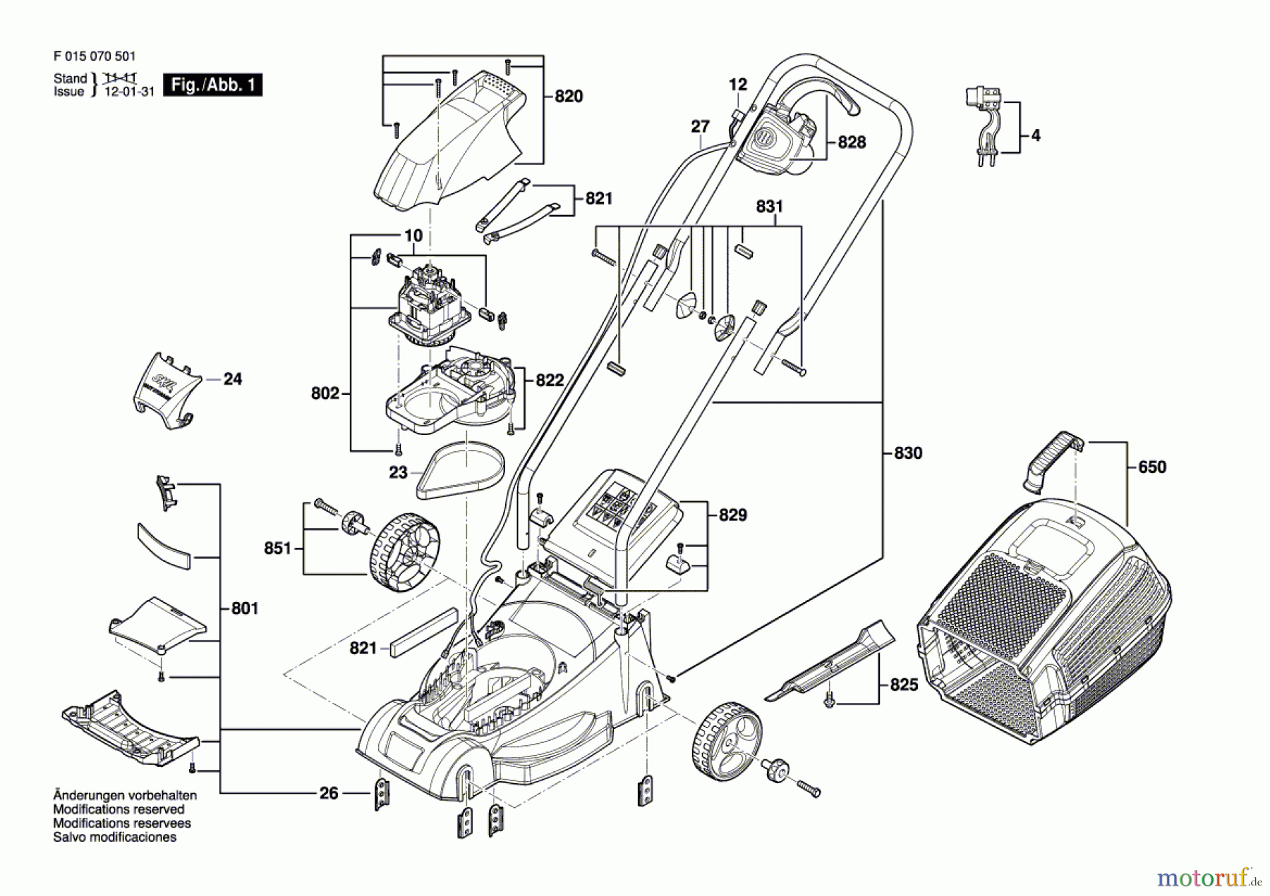 Bosch Gartengeräte Rasenmäher 0705 Seite 1