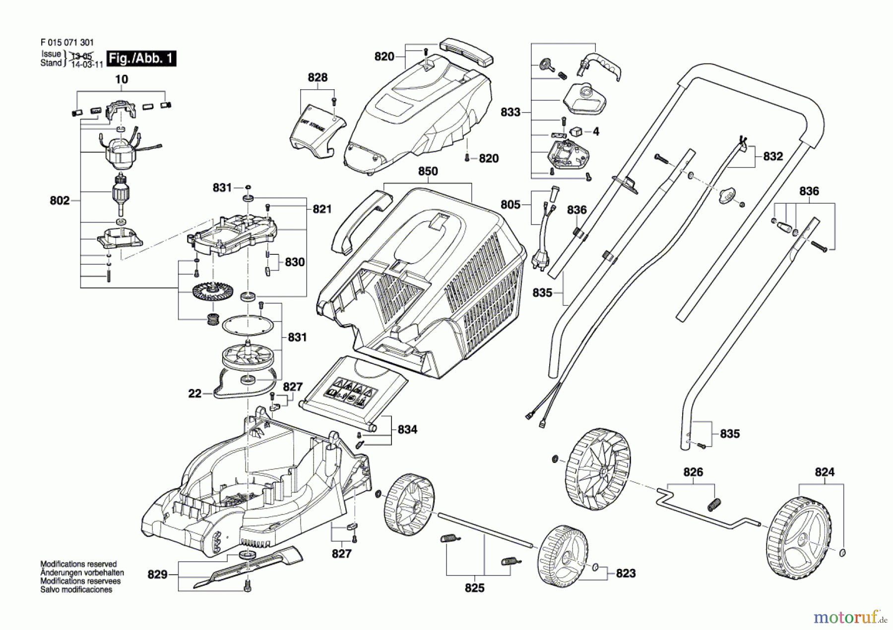 Bosch Gartengeräte Rasenmäher 0713 Seite 1