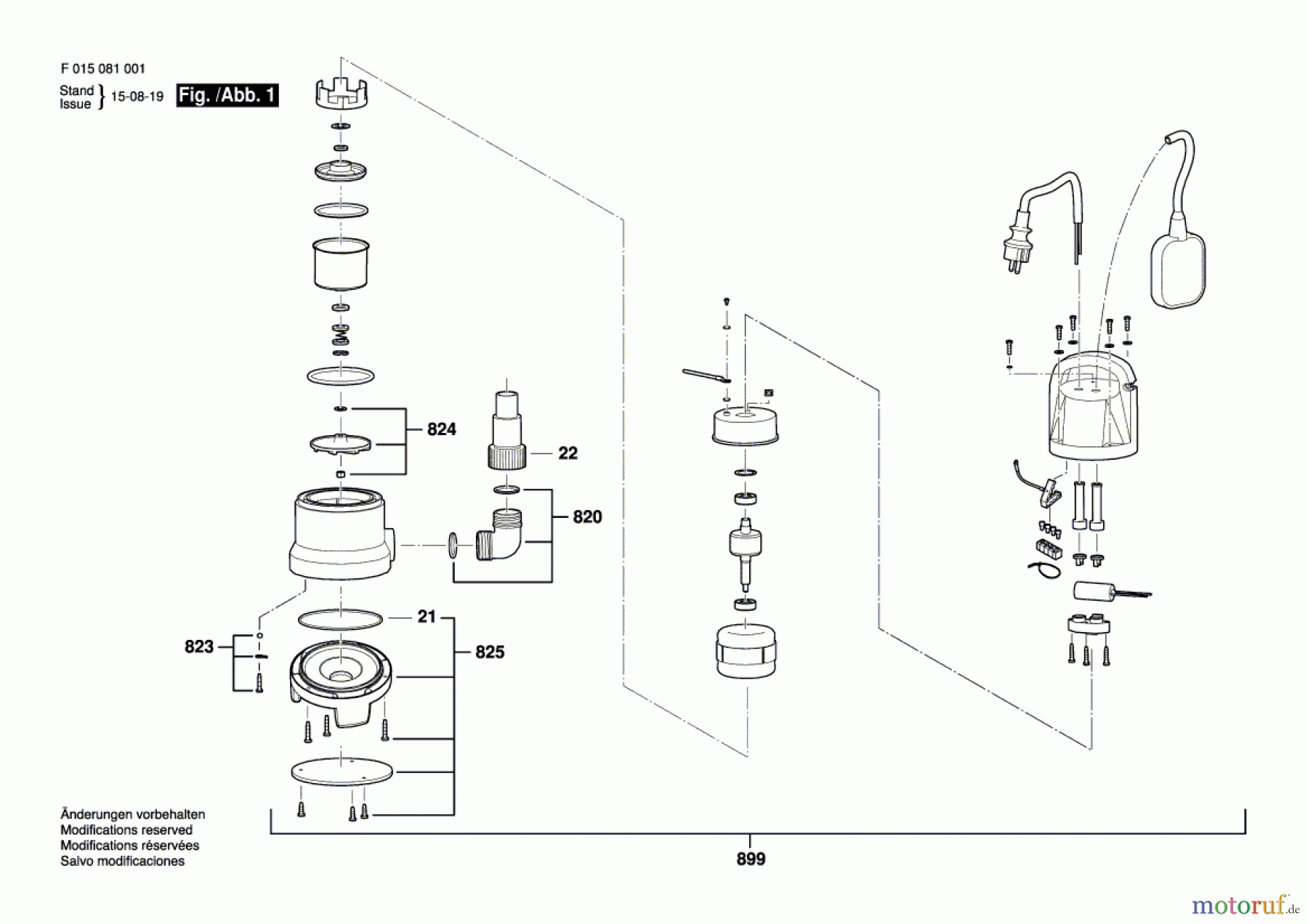 Bosch Gartengeräte Elektro-Wasserpumpe 0810 Seite 1