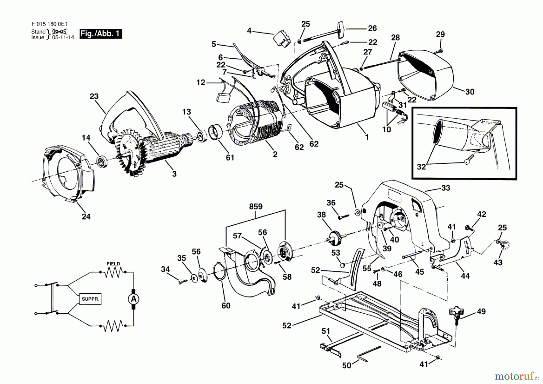 Bosch Werkzeug Handkreissäge 1800E1 Seite 1