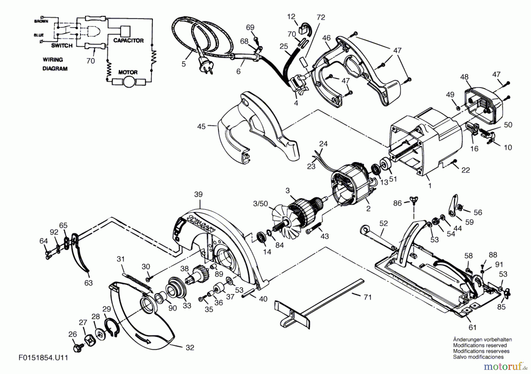Bosch Werkzeug Handkreissäge 1854U1 Seite 1