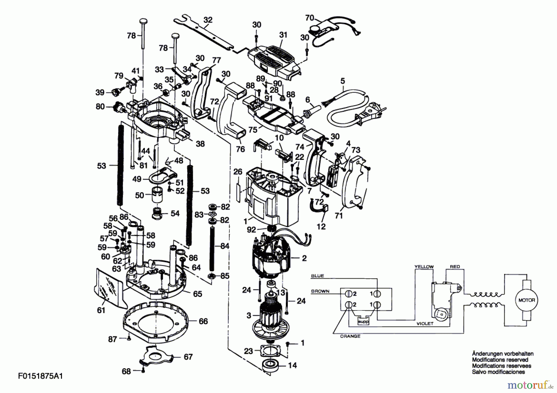Bosch Werkzeug Oberfräse 1875U1 Seite 1