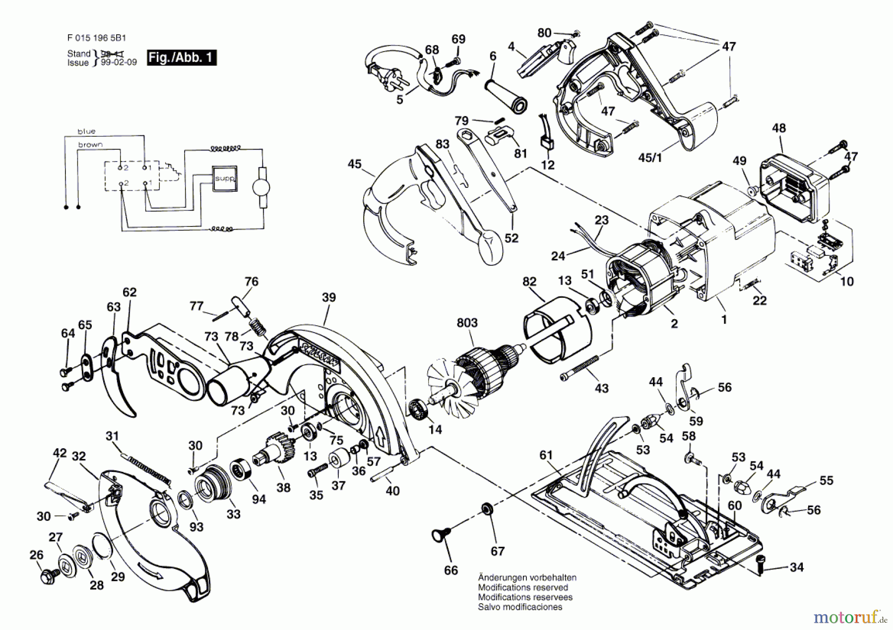 Bosch Werkzeug Gw-Handkreissäge 1965U1 Seite 1