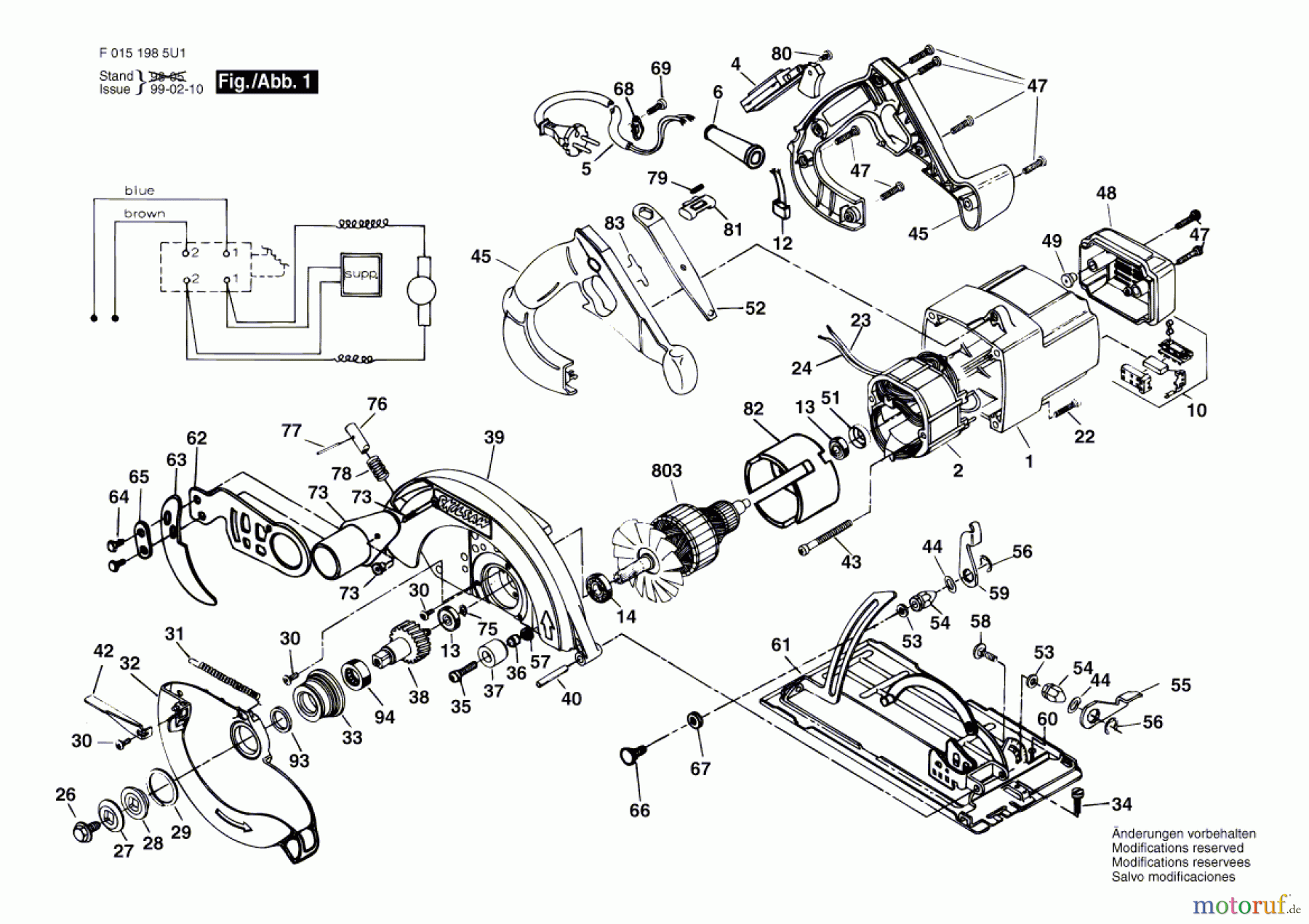 Bosch Werkzeug Gw-Handkreissäge 1985U1 Seite 1
