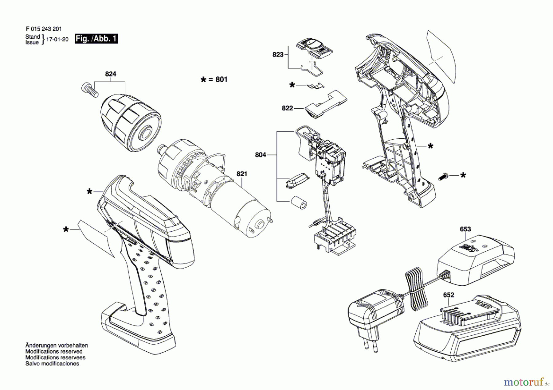 Bosch Akku Werkzeug Akku-Bohrschrauber 2432 Seite 1