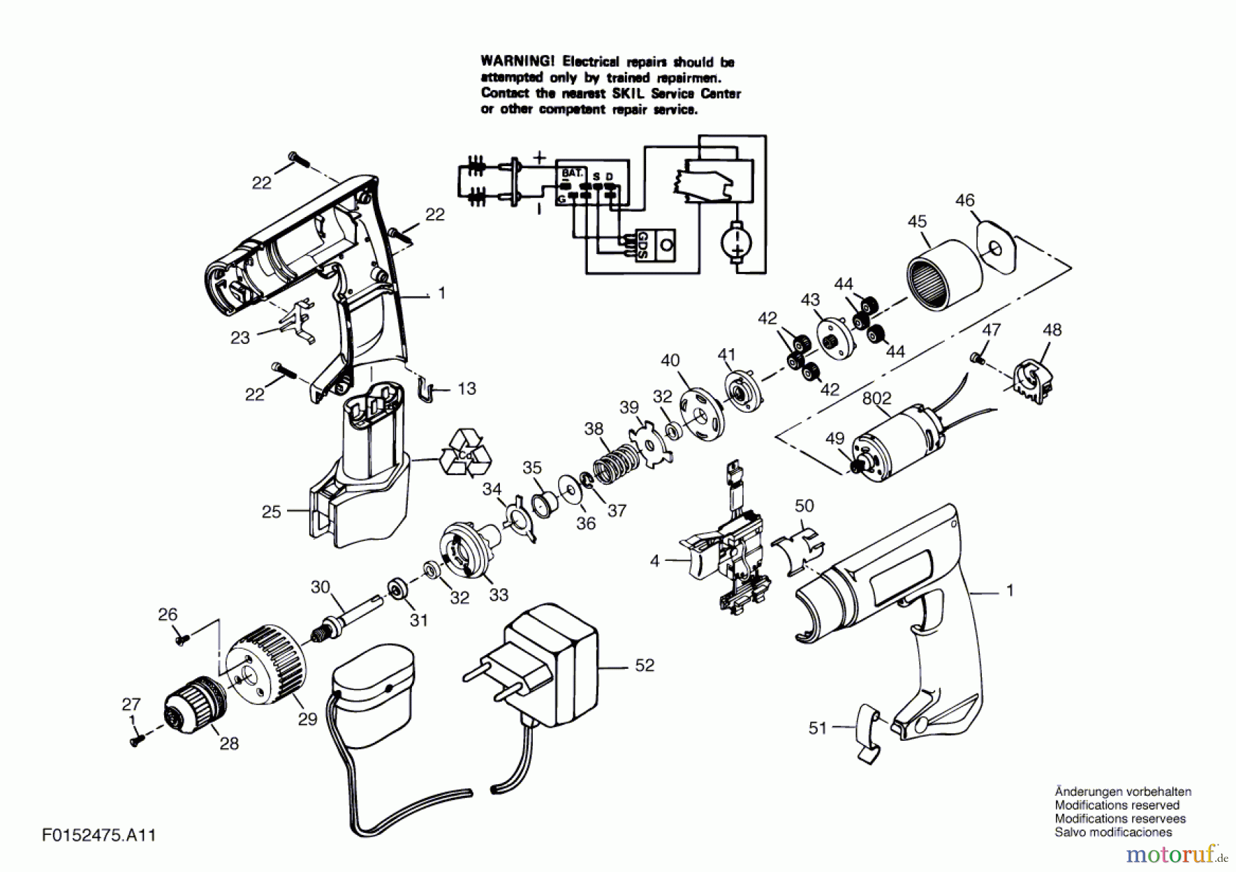 Bosch Werkzeug Bohrschrauber 2475U1 Seite 1