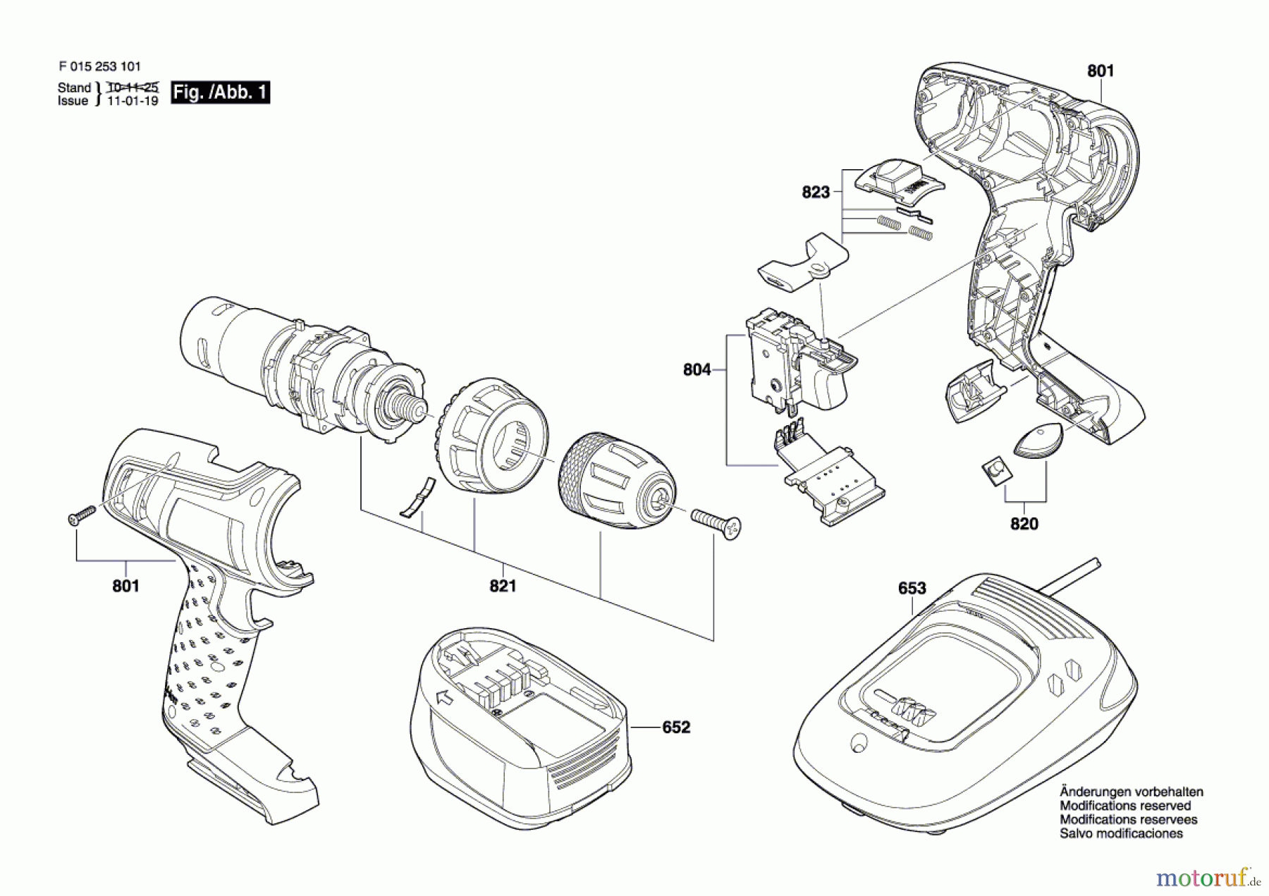 Bosch Akku Werkzeug Akku-Bohrschrauber 2531 Seite 1