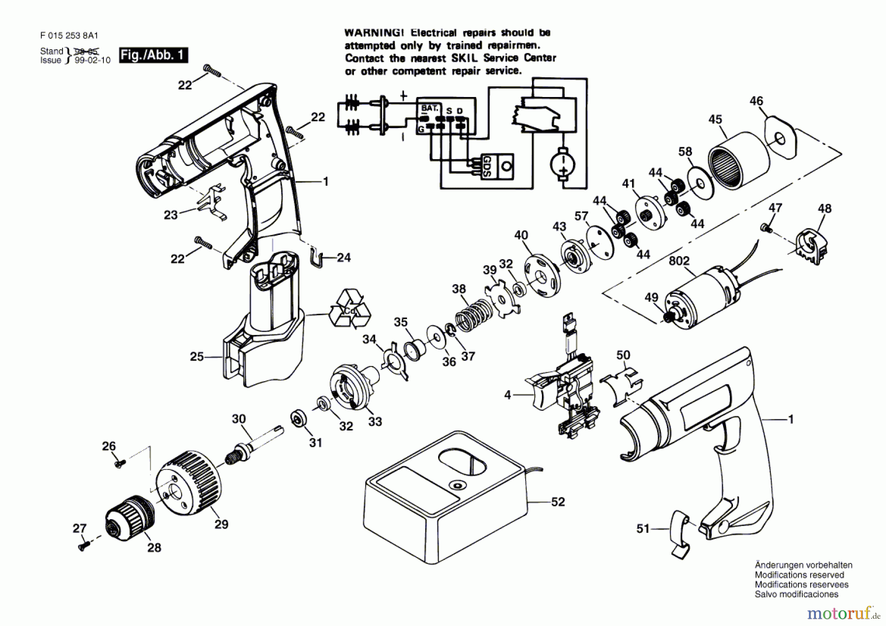 Bosch Werkzeug Bohrschrauber 2538U1 Seite 1