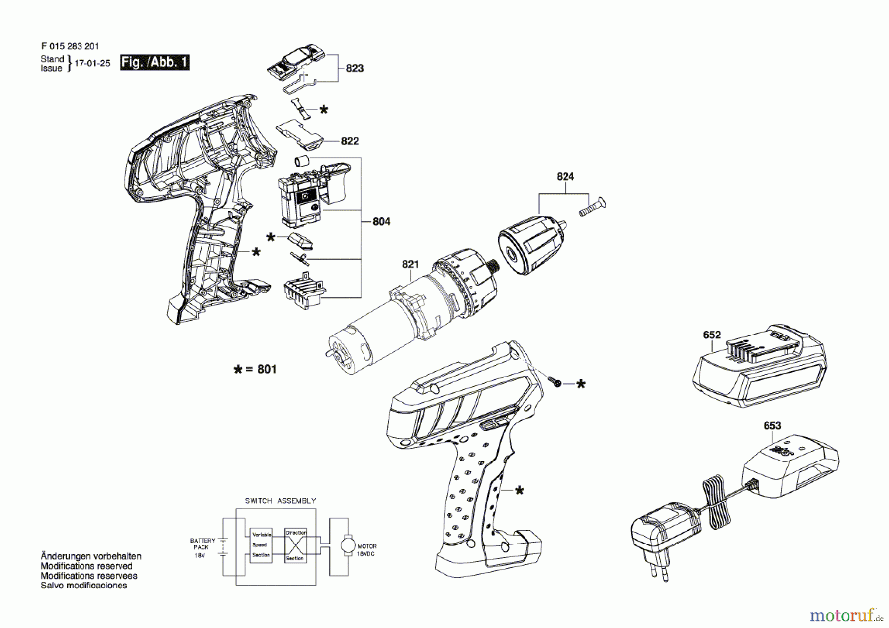 Bosch Akku Werkzeug Akku-Bohrschrauber 2832 Seite 1
