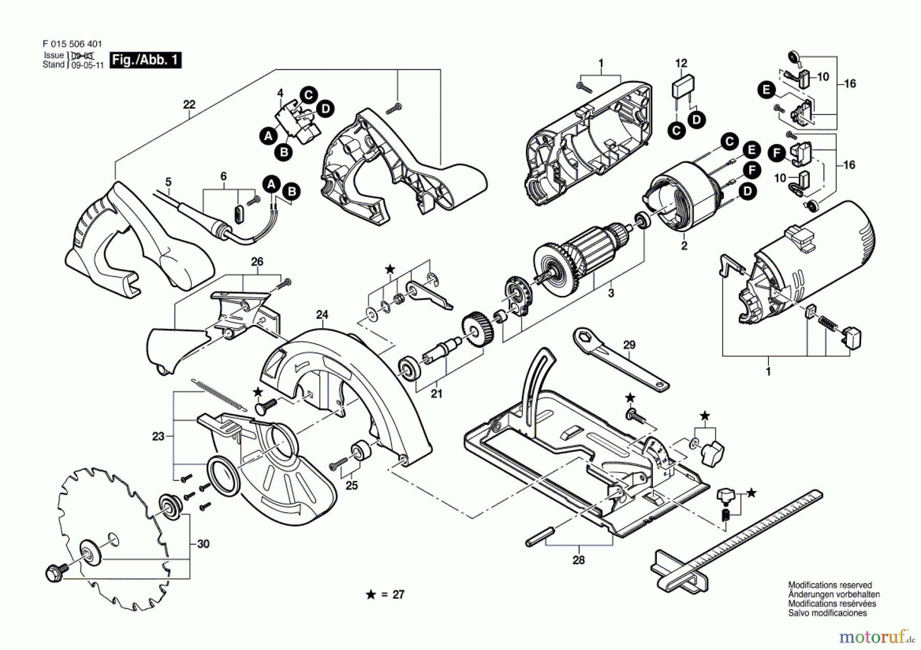 Bosch Werkzeug Handkreissäge 5064 Seite 1