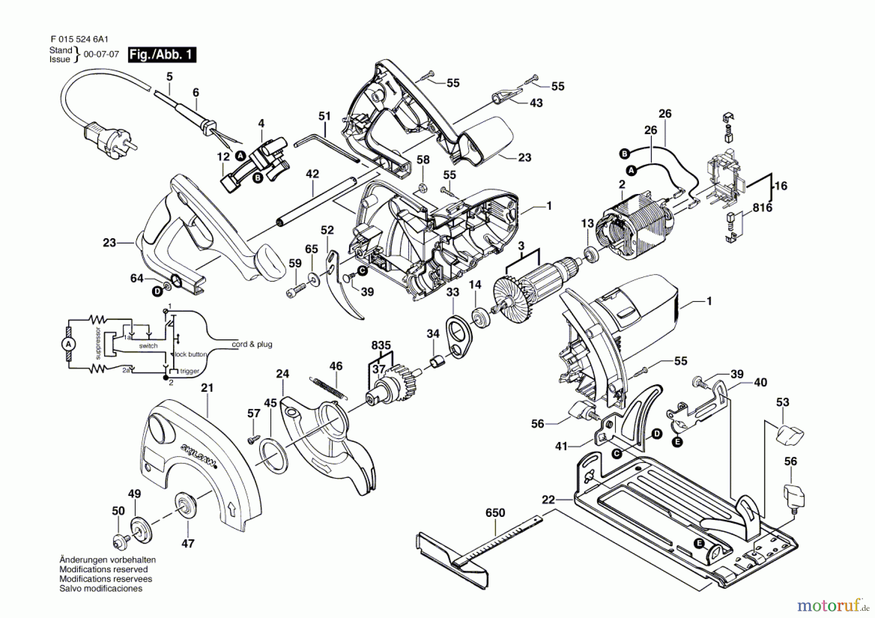 Bosch Werkzeug Handkreissäge 5246 Seite 1