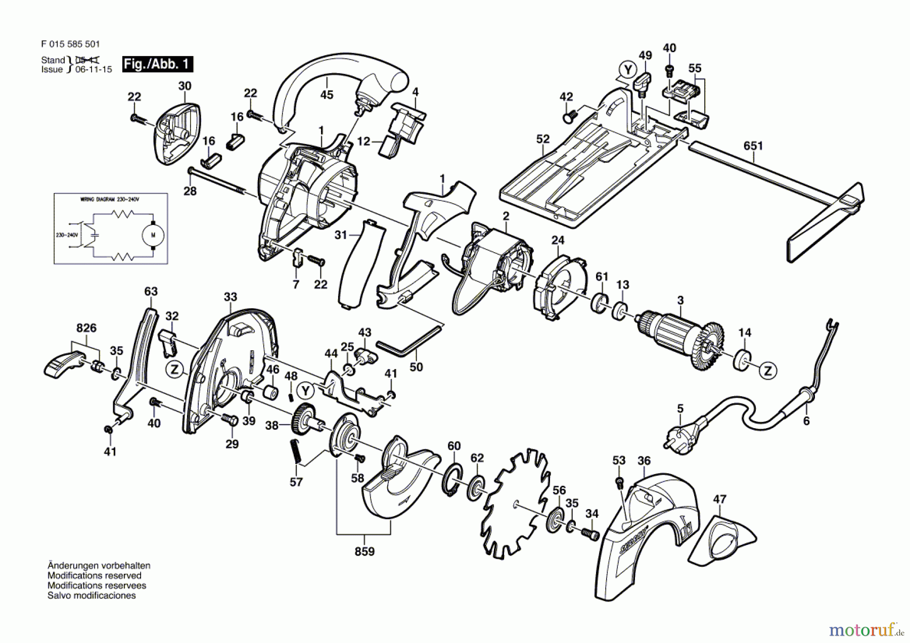 Bosch Werkzeug Handkreissäge 5855 Seite 1