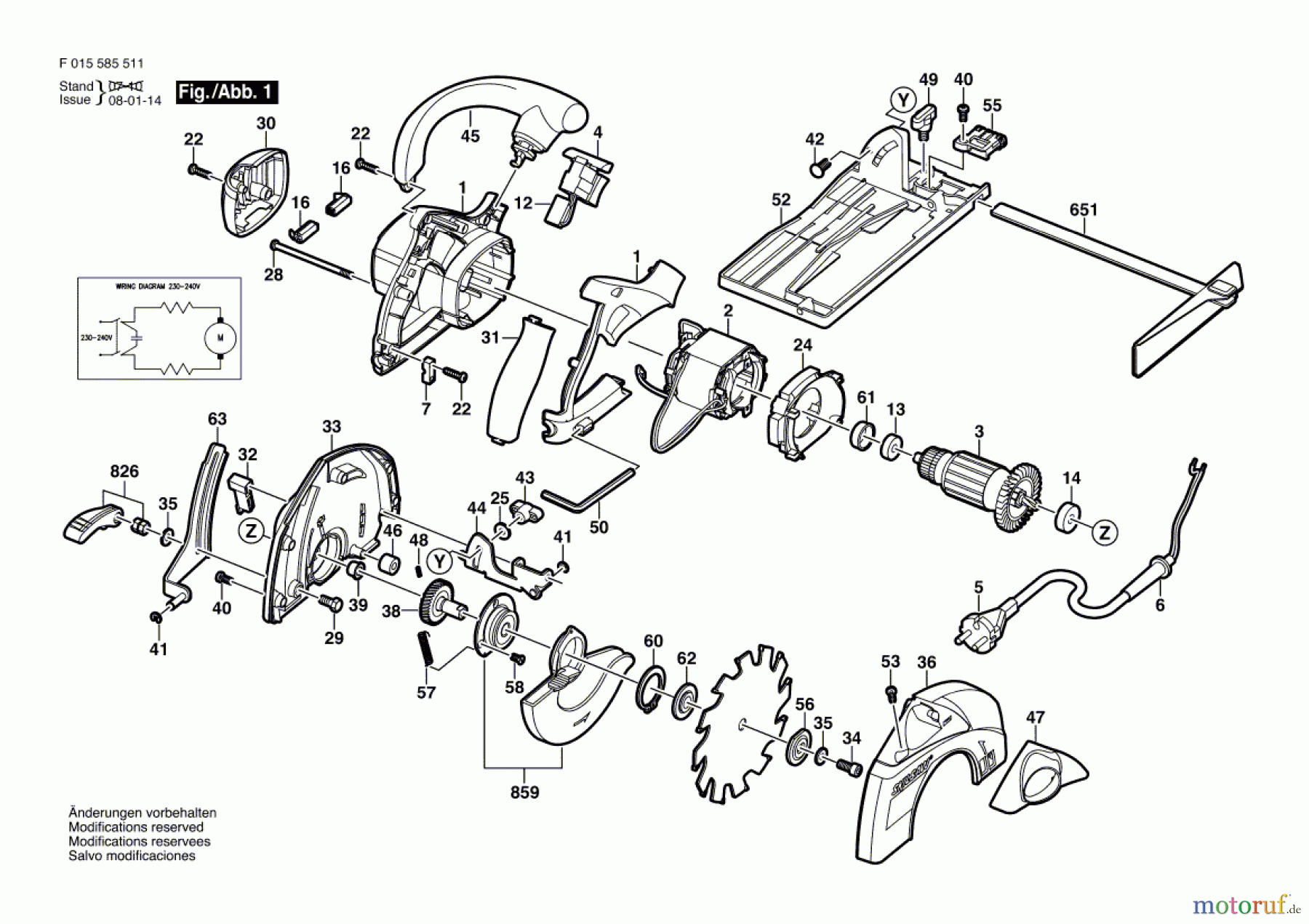  Bosch Werkzeug Handkreissäge 5855 Seite 1