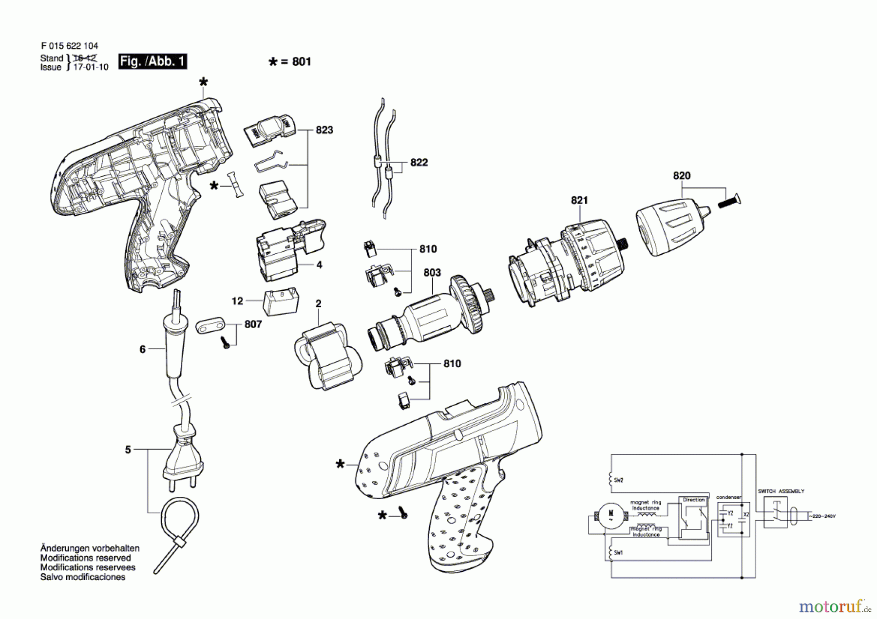 Bosch Werkzeug Bohrschrauber 6221 Seite 1