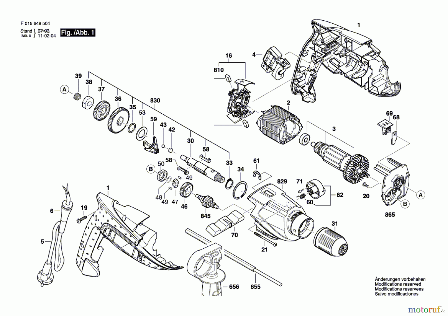 Bosch Werkzeug Schlagbohrmaschine 6485 MA Seite 1