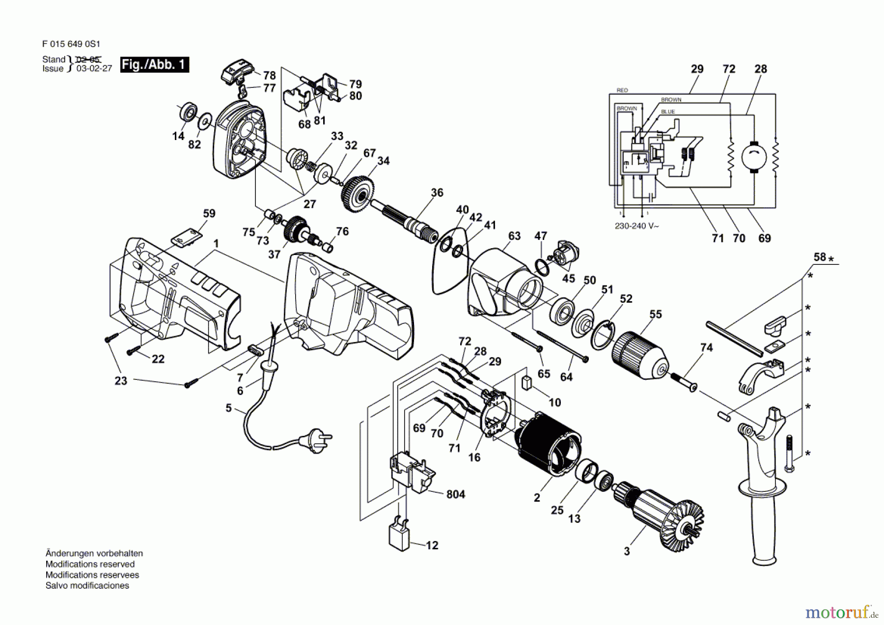 Bosch Werkzeug Schlagbohrmaschine 6490 Seite 1
