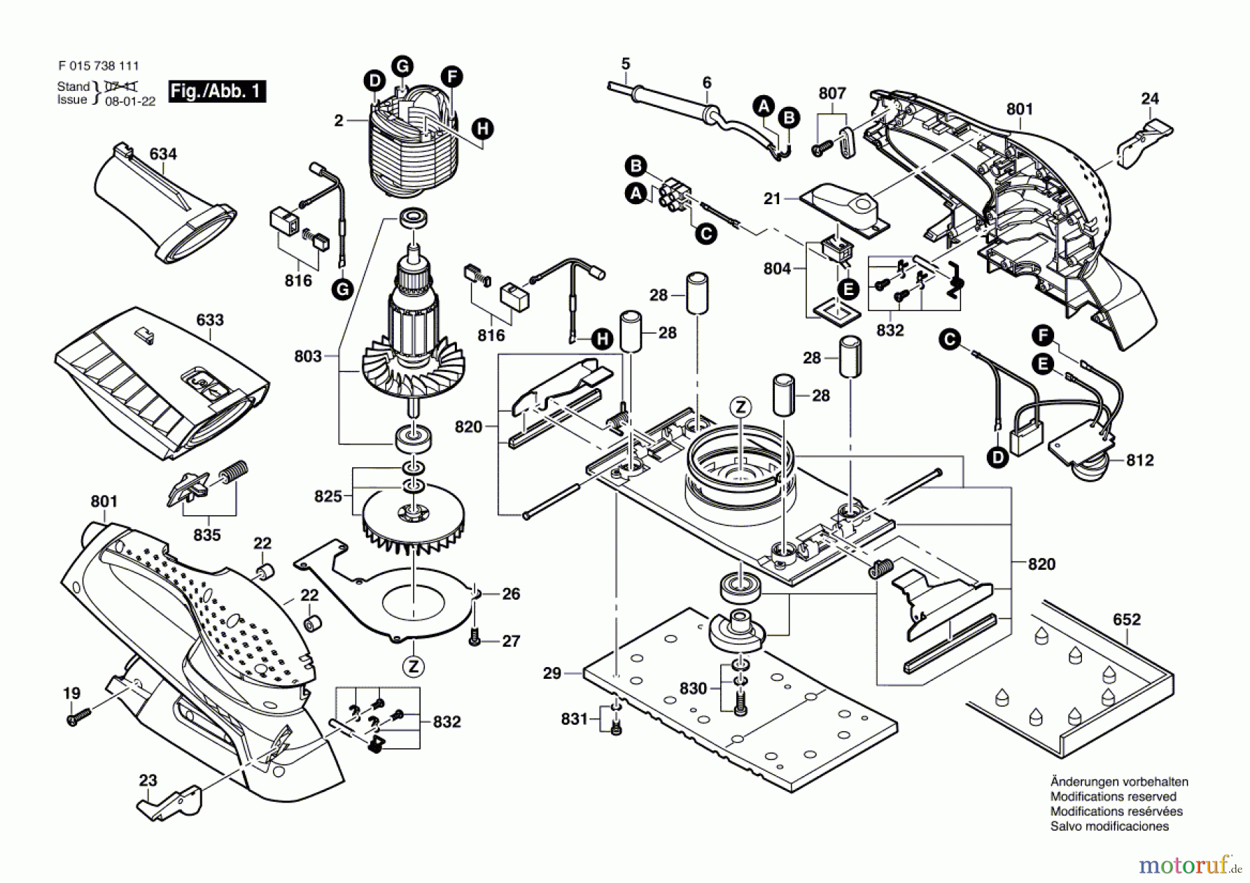 Bosch Werkzeug Schwingschleifer 7381 Seite 1