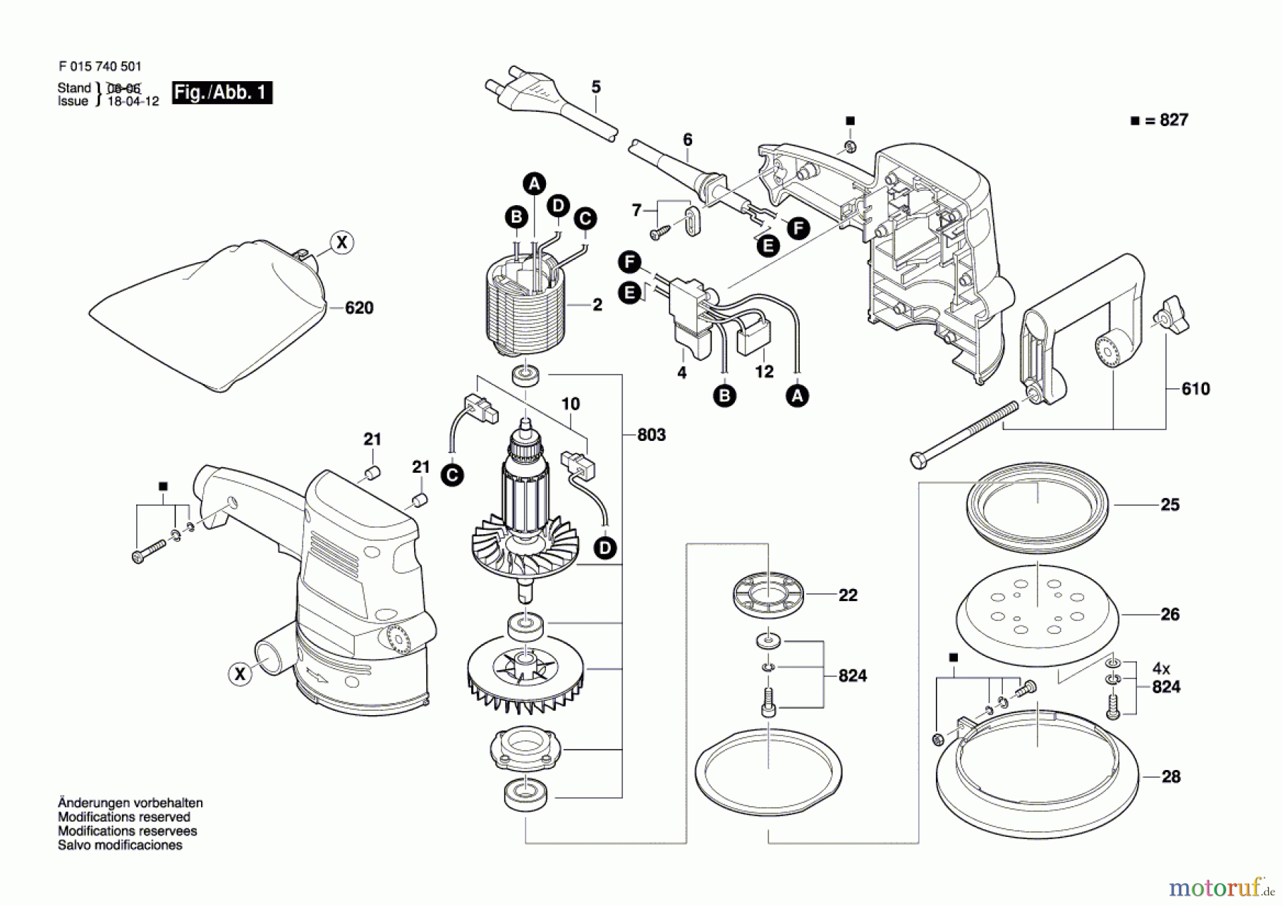 Bosch Werkzeug Exzenterschleifer 7405 Seite 1