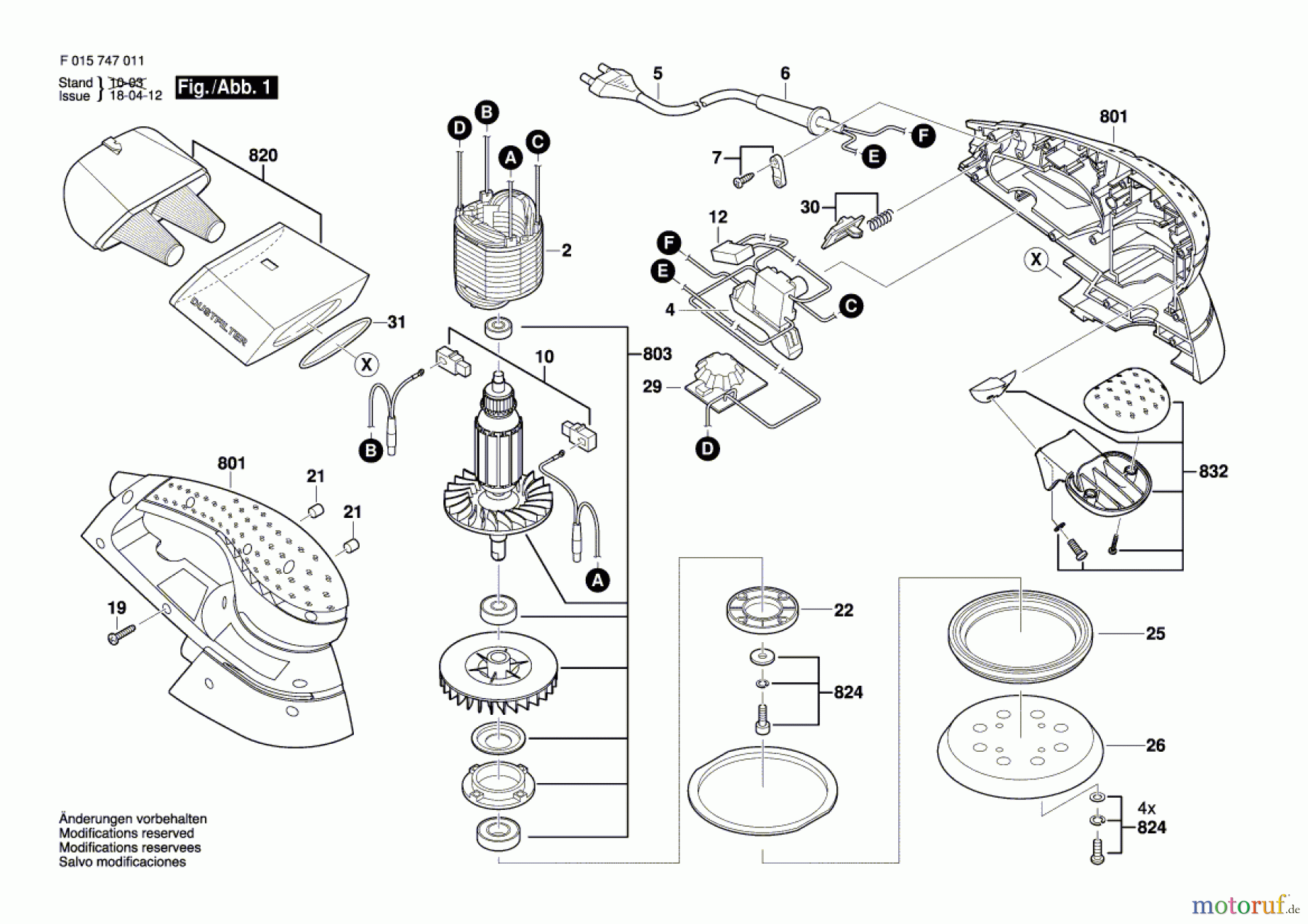 Bosch Werkzeug Exzenterschleifer 7470 Seite 1