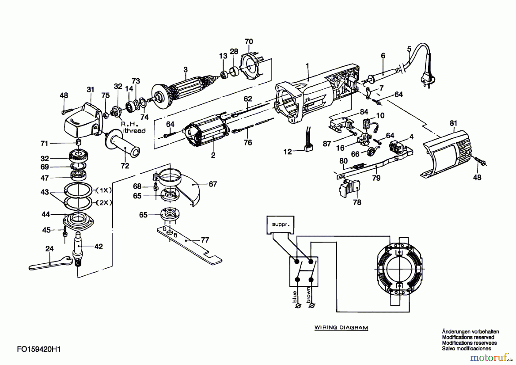 Bosch Werkzeug Winkelschleifer 9420 Seite 1
