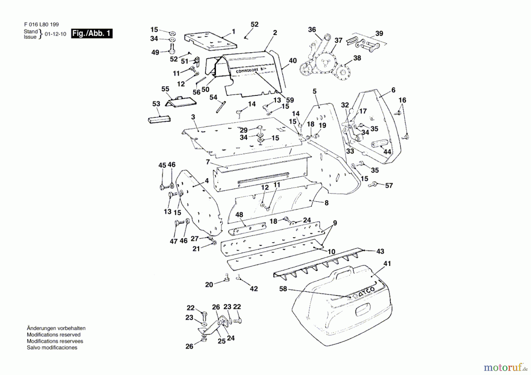 Bosch Gartengeräte Rasenmäher COMMODORE B17ME Seite 1
