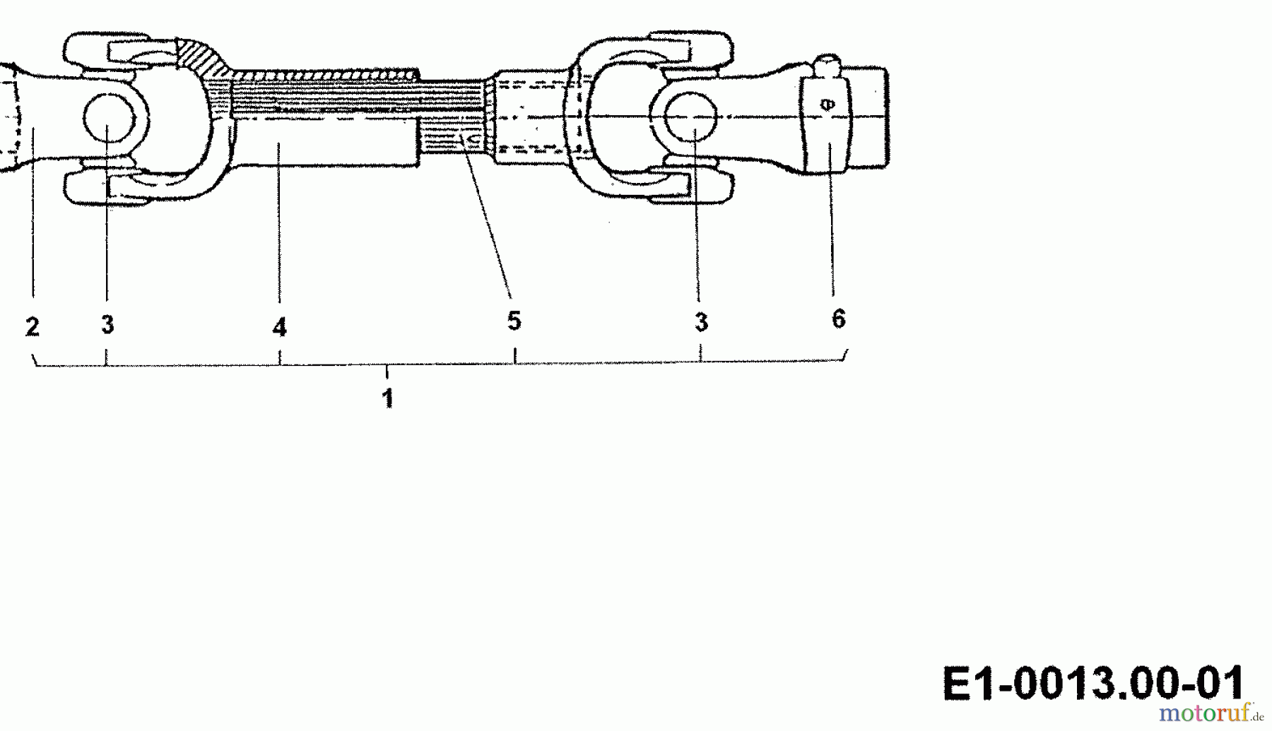 MTD Zubehör Zubehör Einachser Frontkehrmaschine KM 650 für 550-750 00296.02 (1989) Gelenkwelle