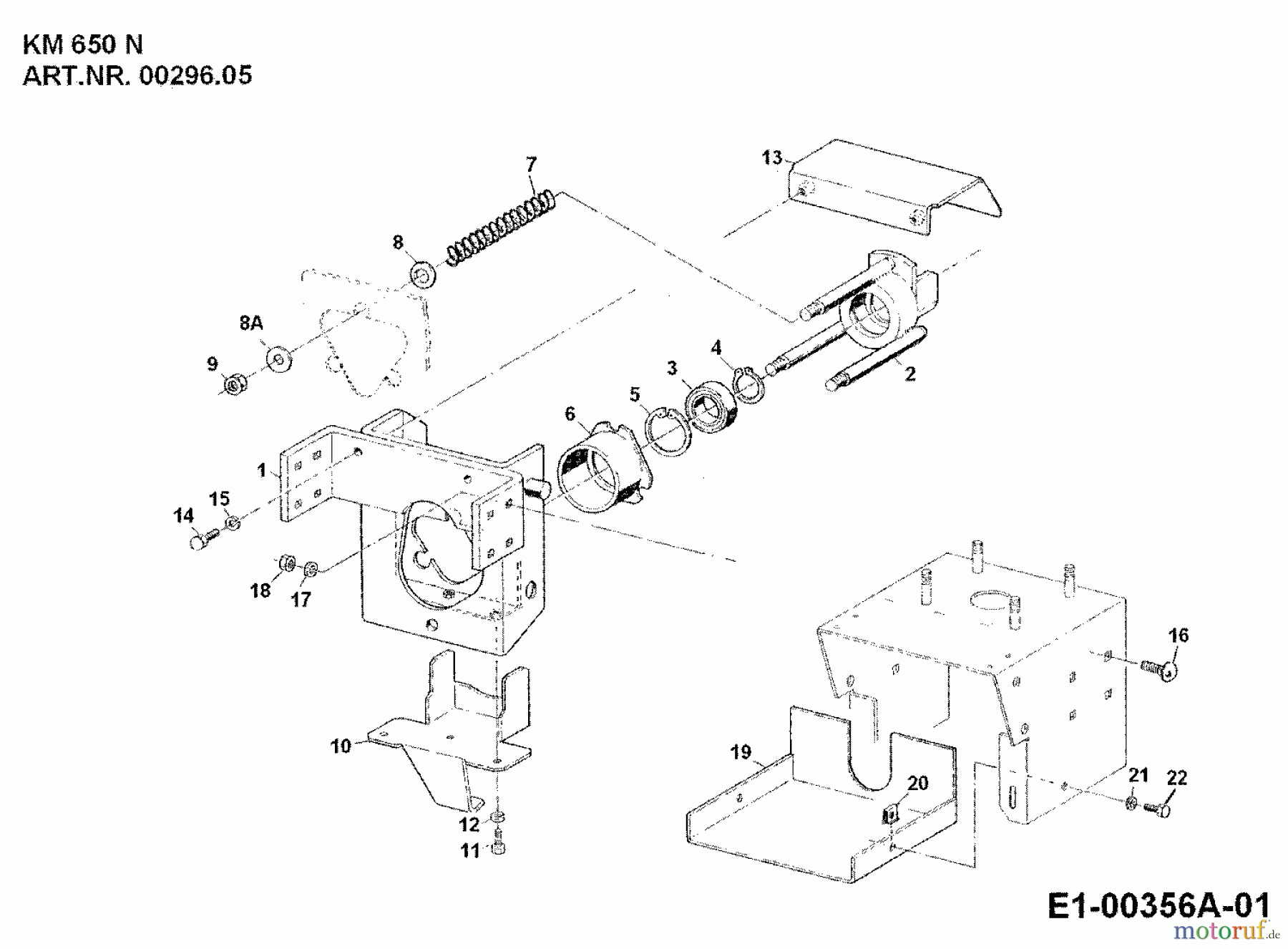 MTD Zubehör Zubehör Einachser Frontkehrmaschine KM 650 N für 550-750 00296.05 (1992) Adapter