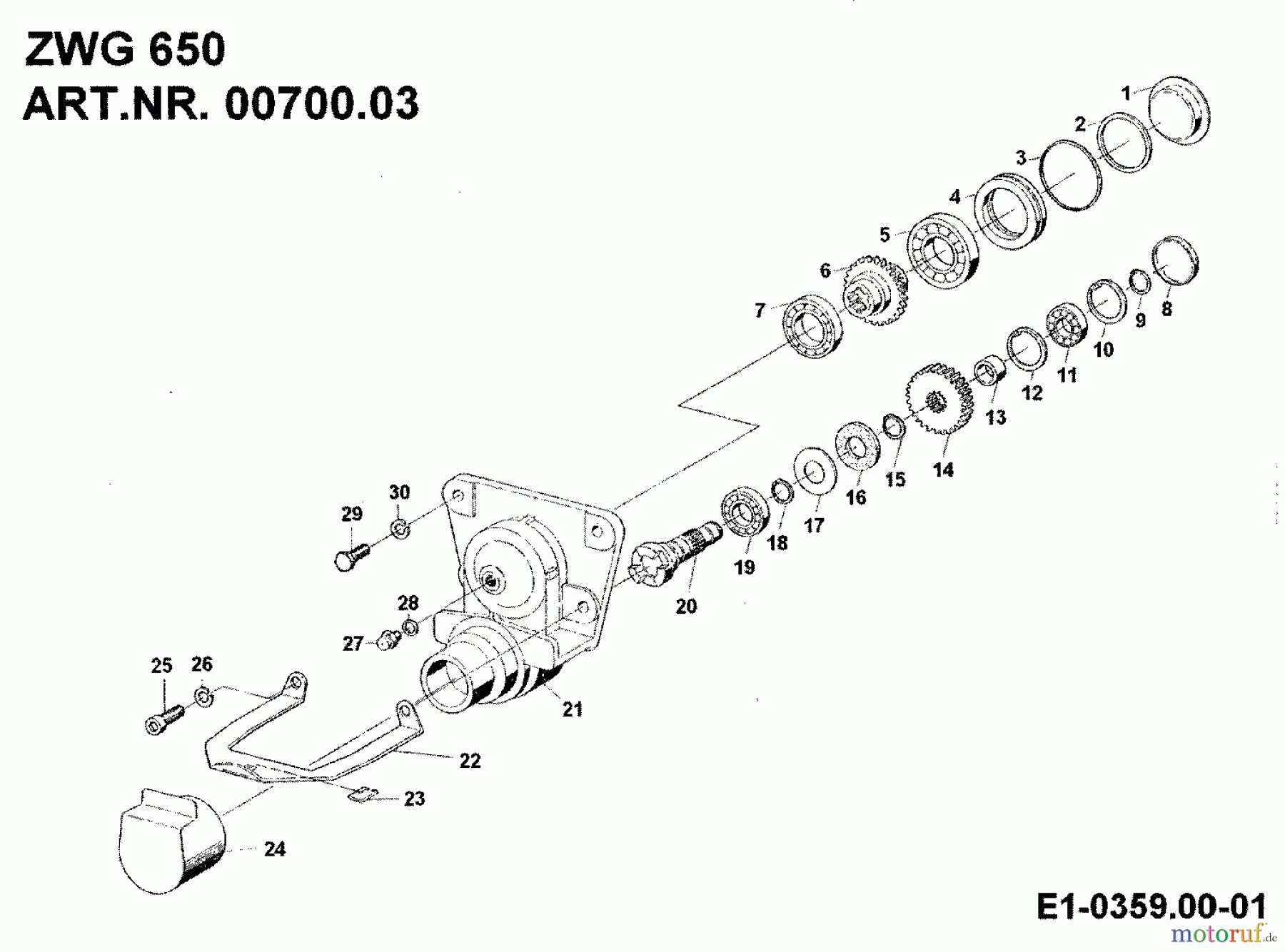 MTD Zubehör Zubehör Einachser Zwischengetriebe ZWG 650 für BF 650 N 00700.03 (1994) Grundgerät