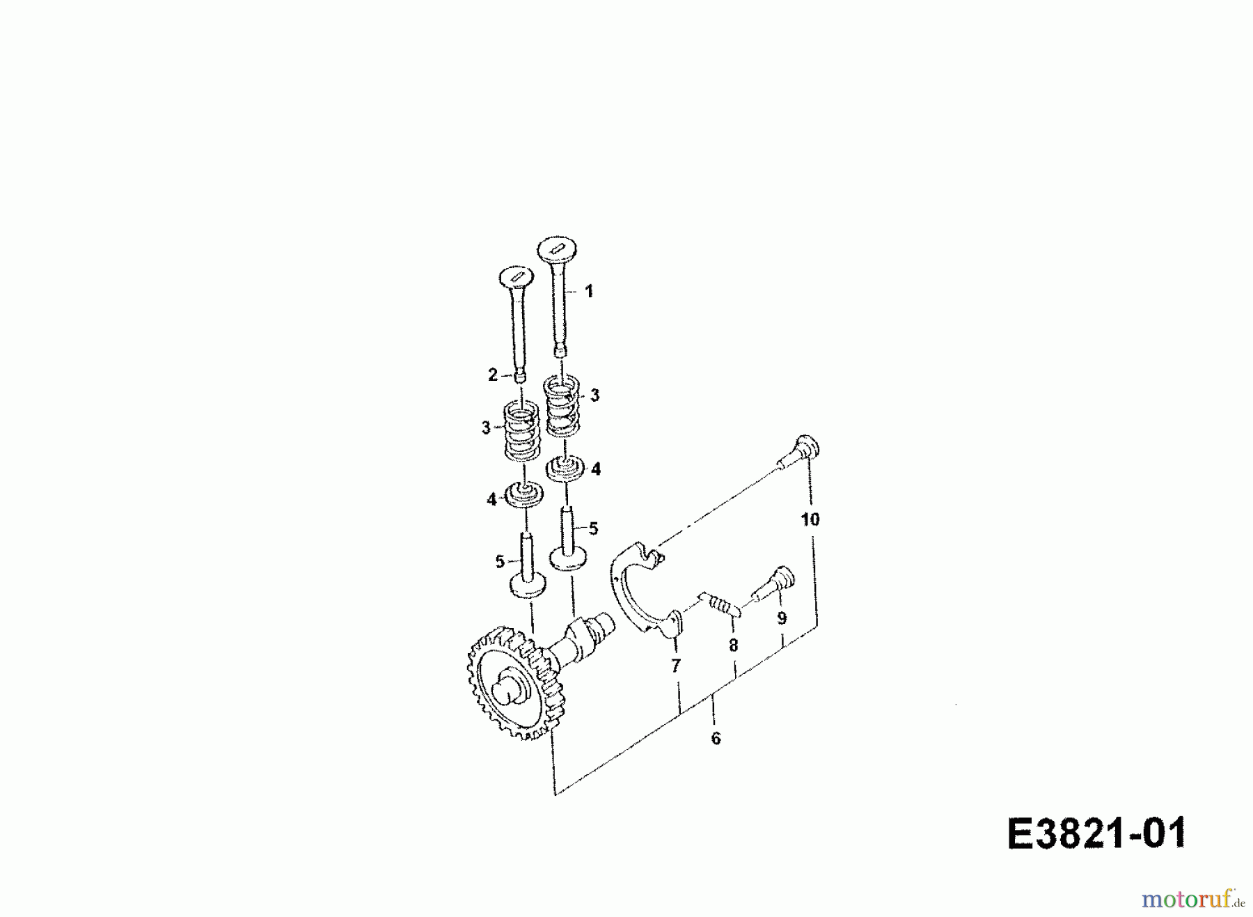 Gutbrod Einachser G 650 00026.01 (1988) Nockenwelle, Ventile