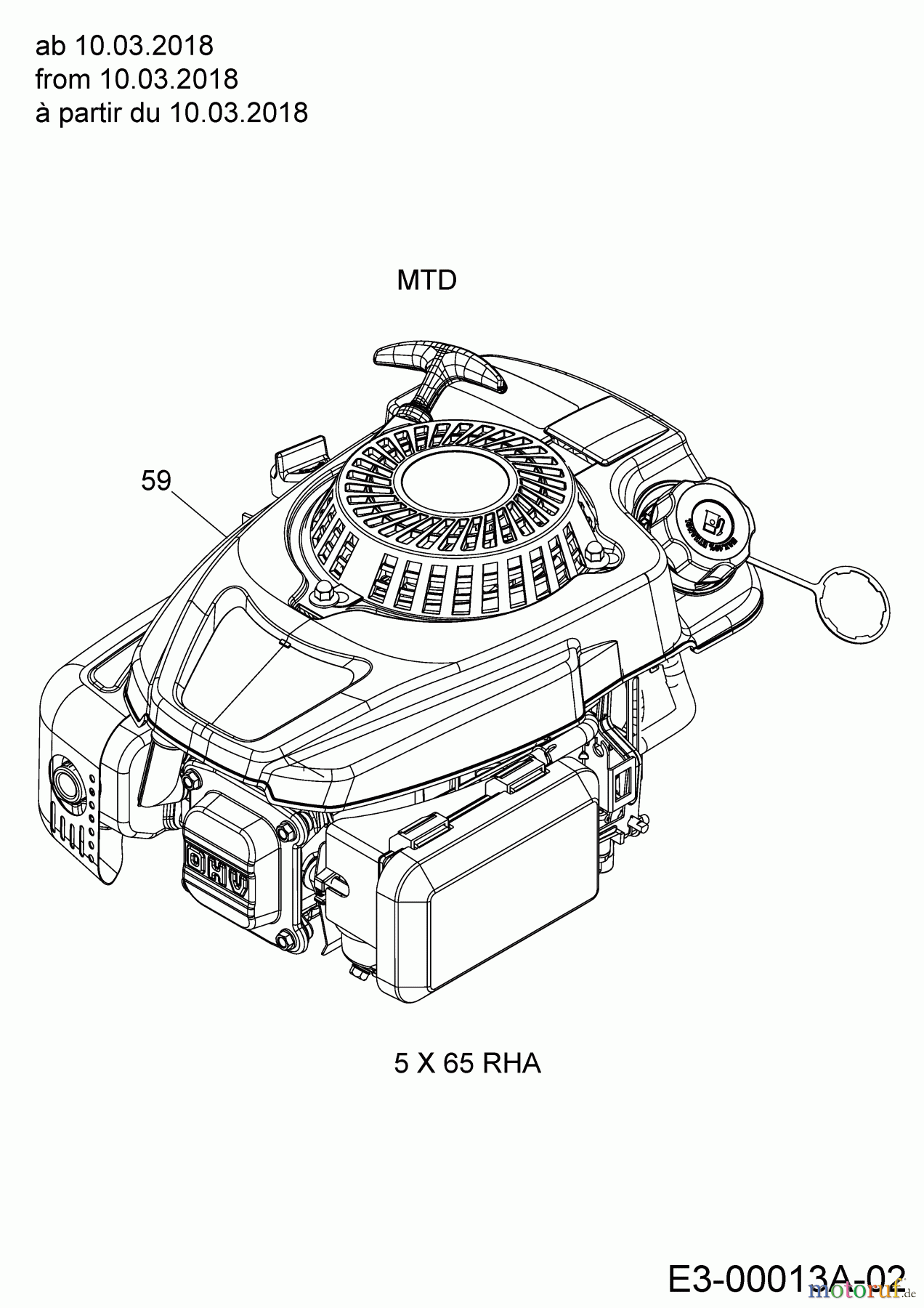 Cub Cadet Motormäher mit Antrieb LM2 DR53S 12BBPQKC603 (2018) Motor MTD ab 10.03.2018