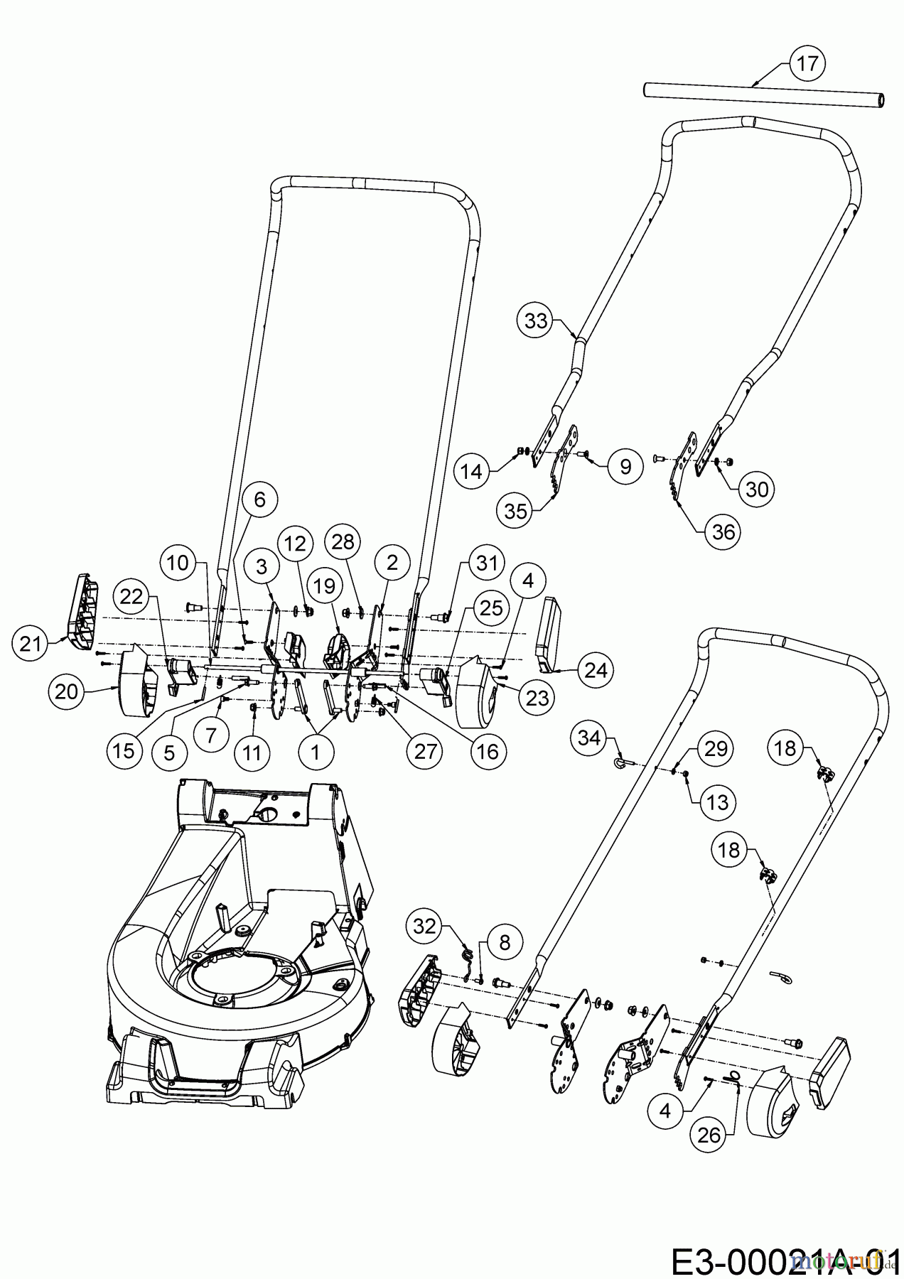 Cub Cadet Motormäher mit Antrieb XM2 ER53 12AQZAEQ603 (2018) Holm