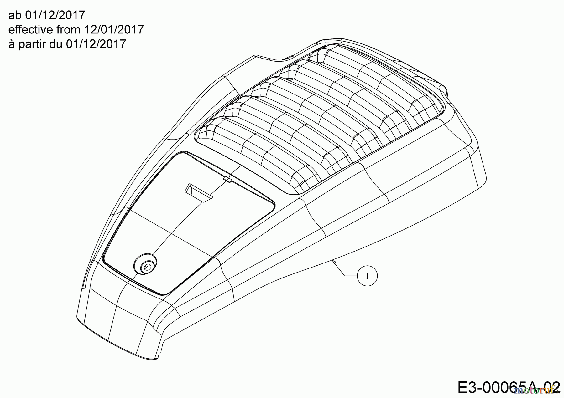 WOLF-Garten Expert Motormäher Expert 460 11B-TUKC650 (2018) Motorhaube M9A ab 01/12/2017