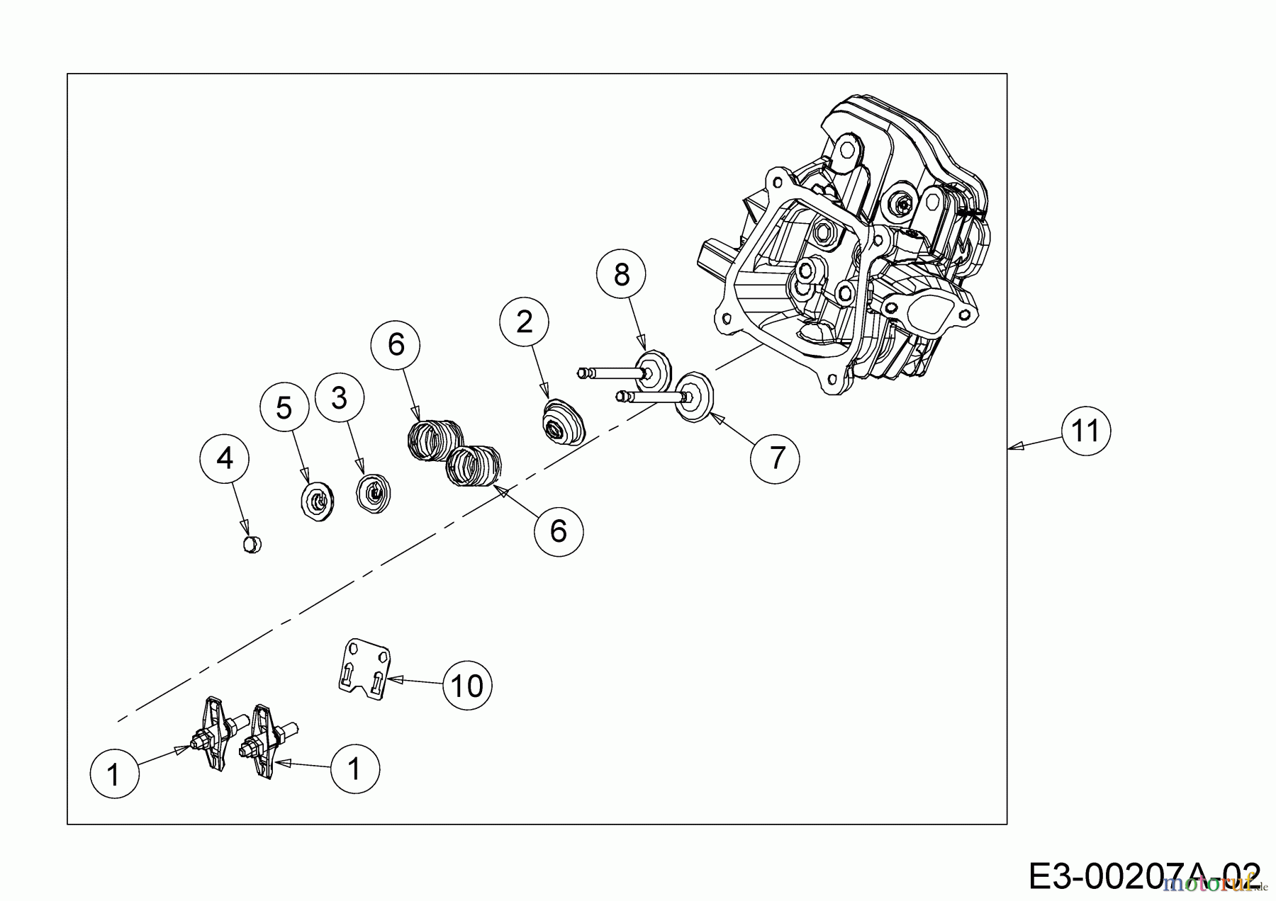 MTD-Motoren Horizontal 165-WH 752Z165-WH (2019) Zylinderkopf