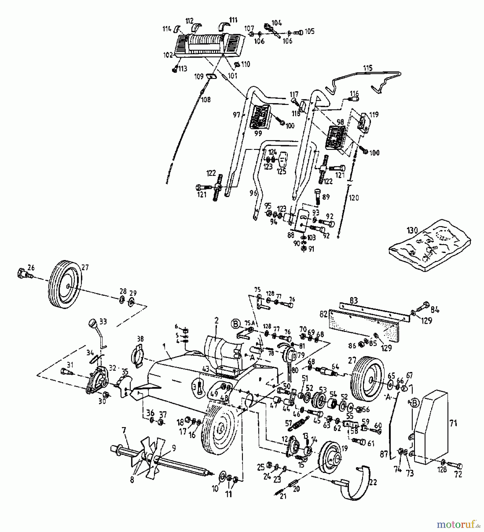  Cub Cadet Motorvertikutierer VS 504 16APV06Y603  (1999) Grundgerät