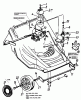 MTD GES 46 HX 12A-649Y678 (1999) Ersatzteile Höhenverstellung, Räder vorne