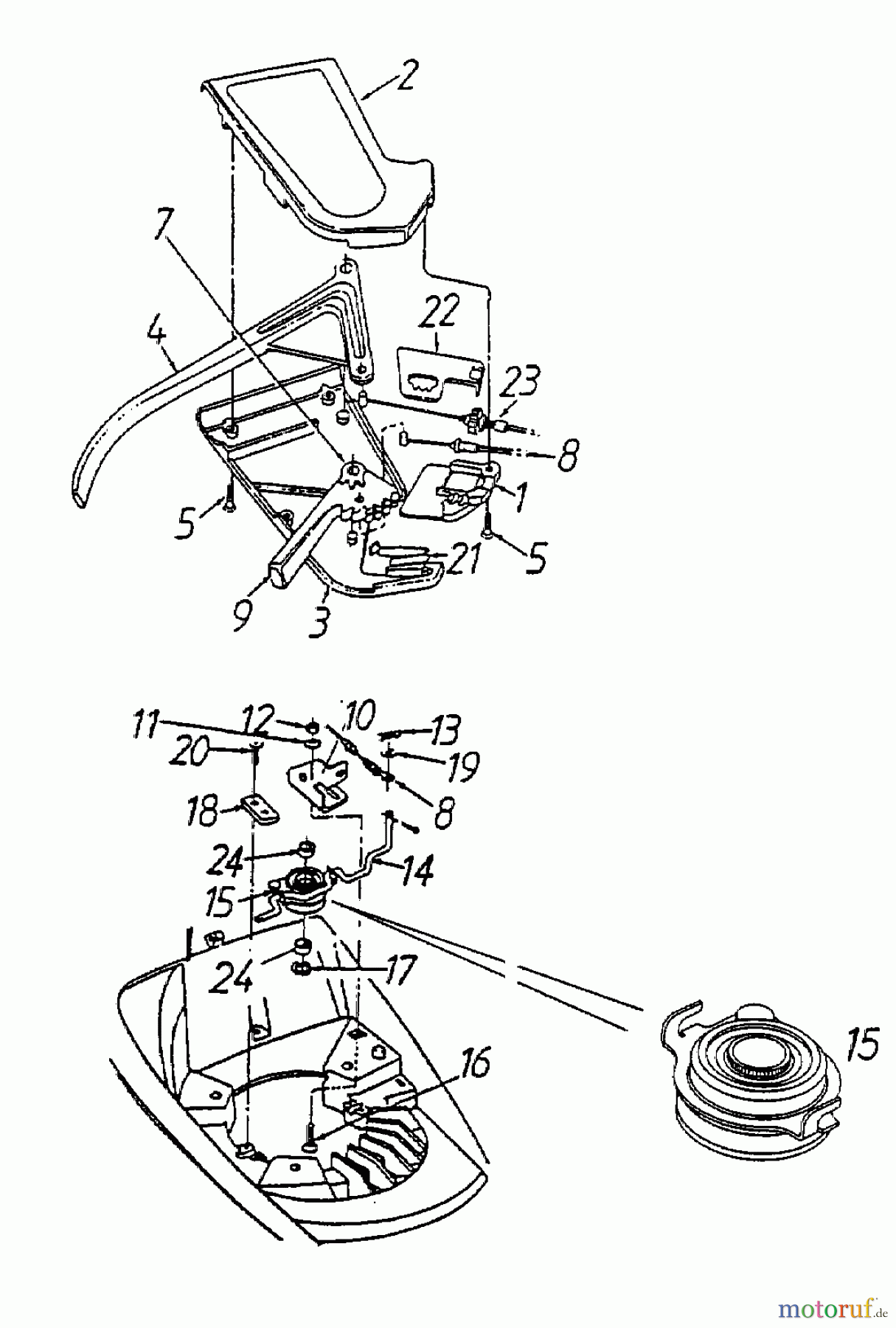 MTD Motormäher mit Antrieb GES 46 HX 12A-649Y678 (1999) Variator