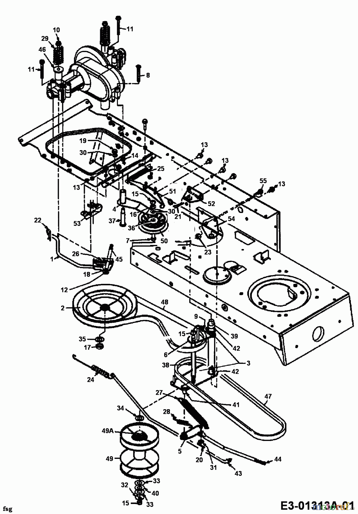 Bricolage Rasentraktoren MBT 130/102 13AA762N615 (1998) Fahrantrieb
