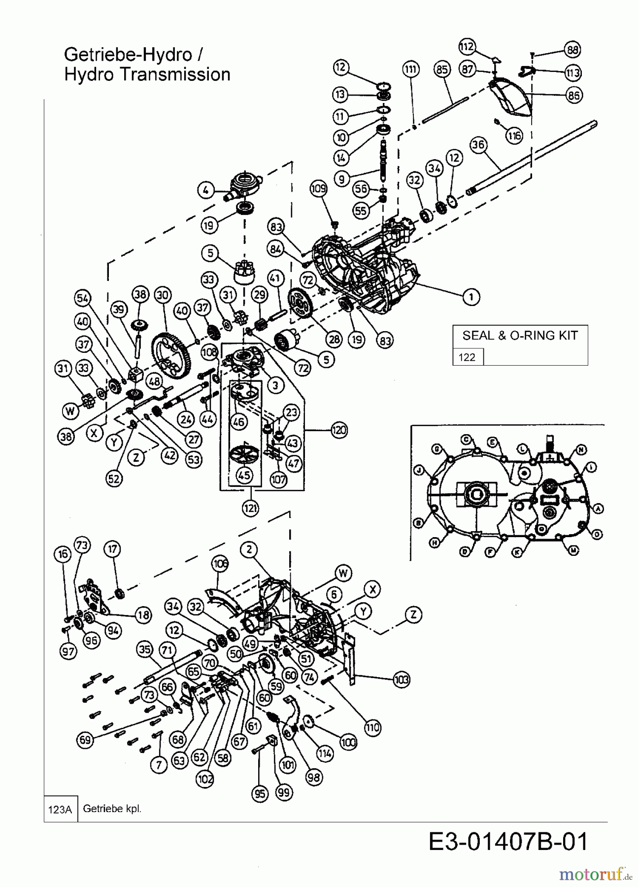 Sandrigarden Rasentraktoren TRPH 105/18 13BQ517N669 (2003) Hydrostat