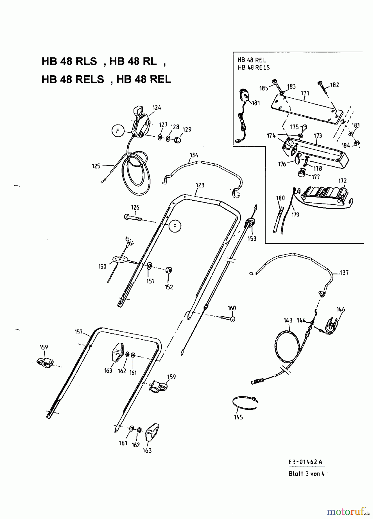 Gutbrod Motormäher mit Antrieb HB 48 RLS 12C-T58X690 (2000) Holm