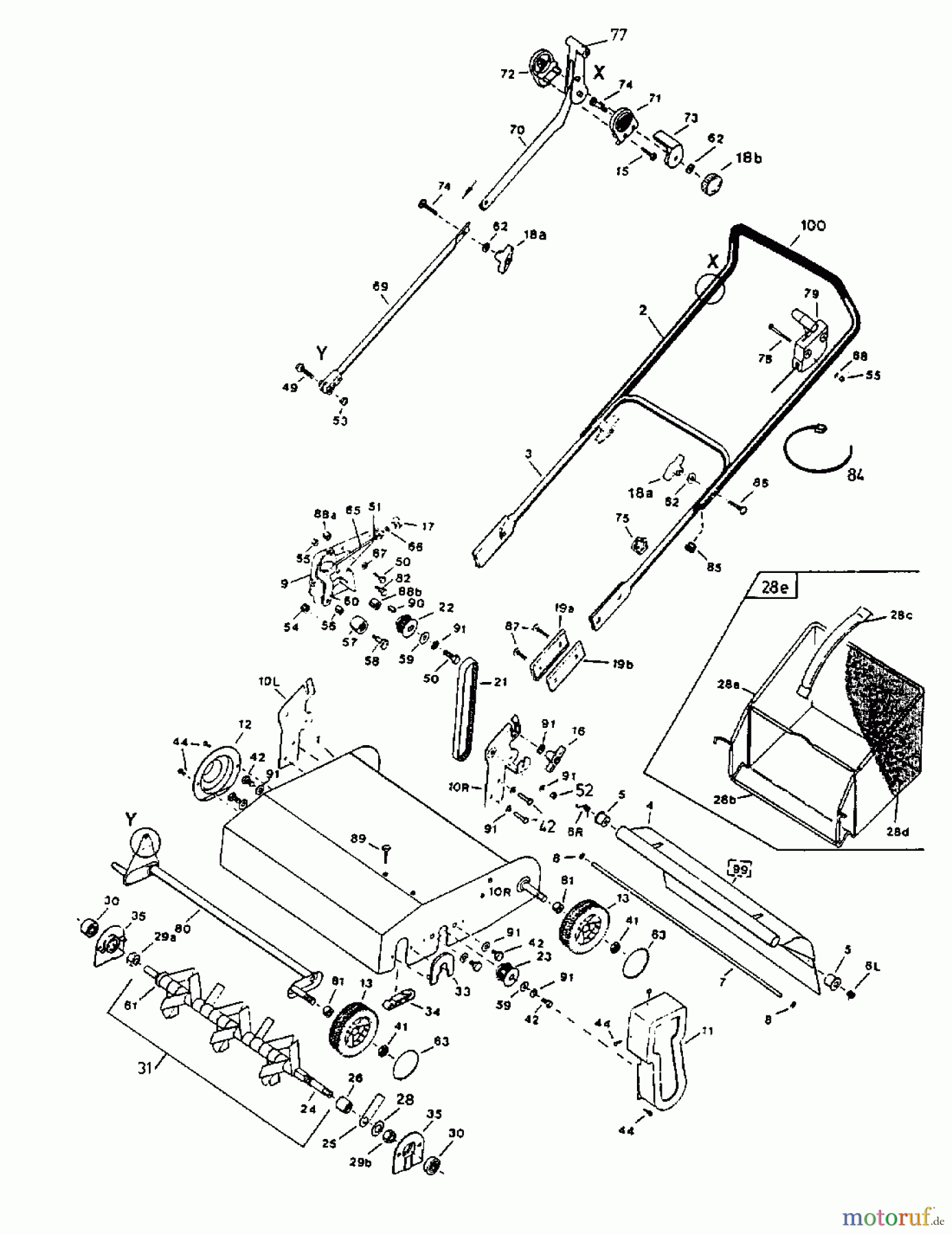 Fleurelle Motorvertikutierer VERTILUX V 41 BL 16APM02U619  (2000) Grundgerät