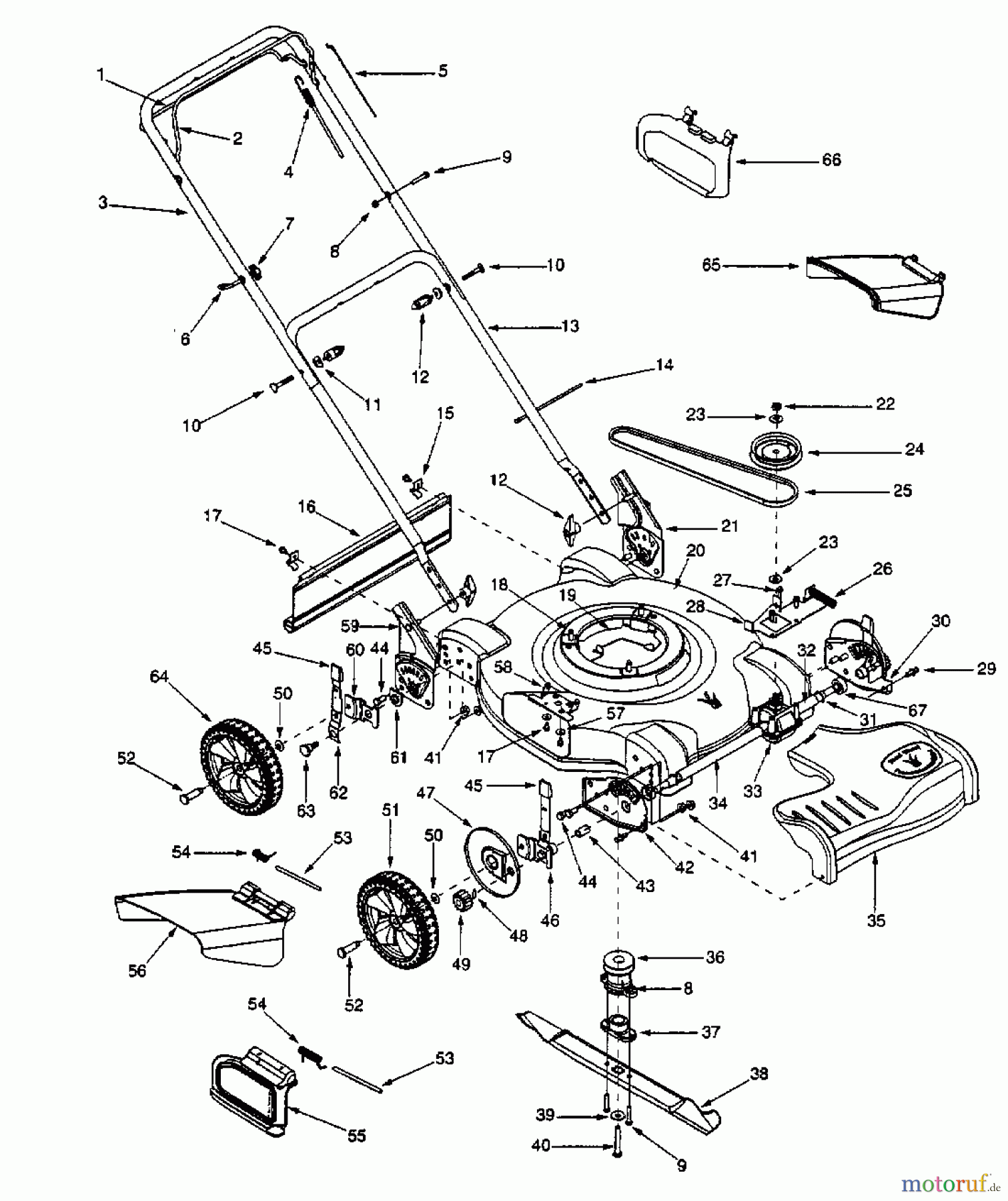 Mastercut Motormäher mit Antrieb GF 56 12A-264A659 (2000) Grundgerät