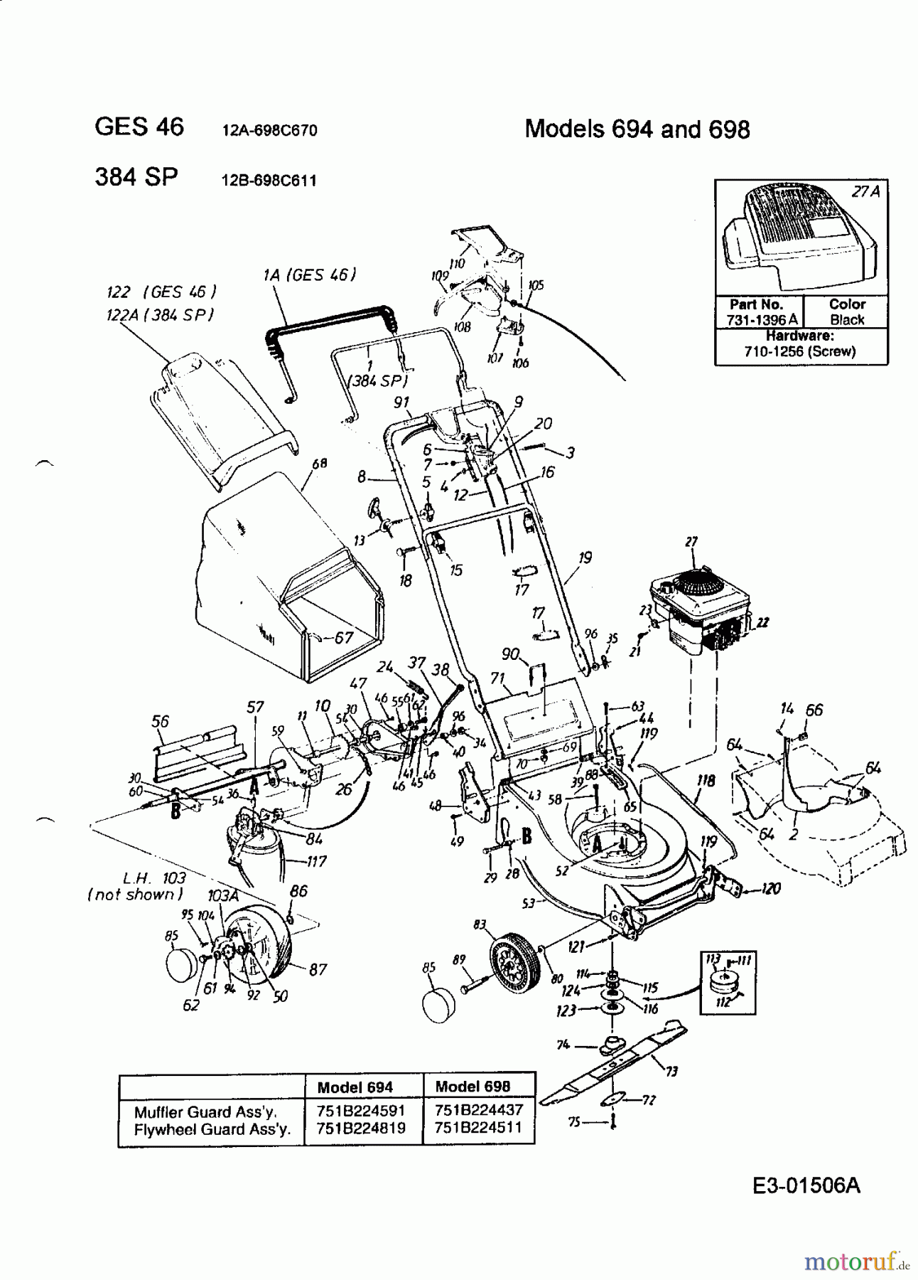MTD Motormäher mit Antrieb GES 46 12A-698C670 (2000) Grundgerät