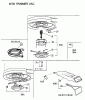 Lawnflite Trim Vac 18A-B4I-611 (2001) Ersatzteile Fadenspule, Fangsack, Messer