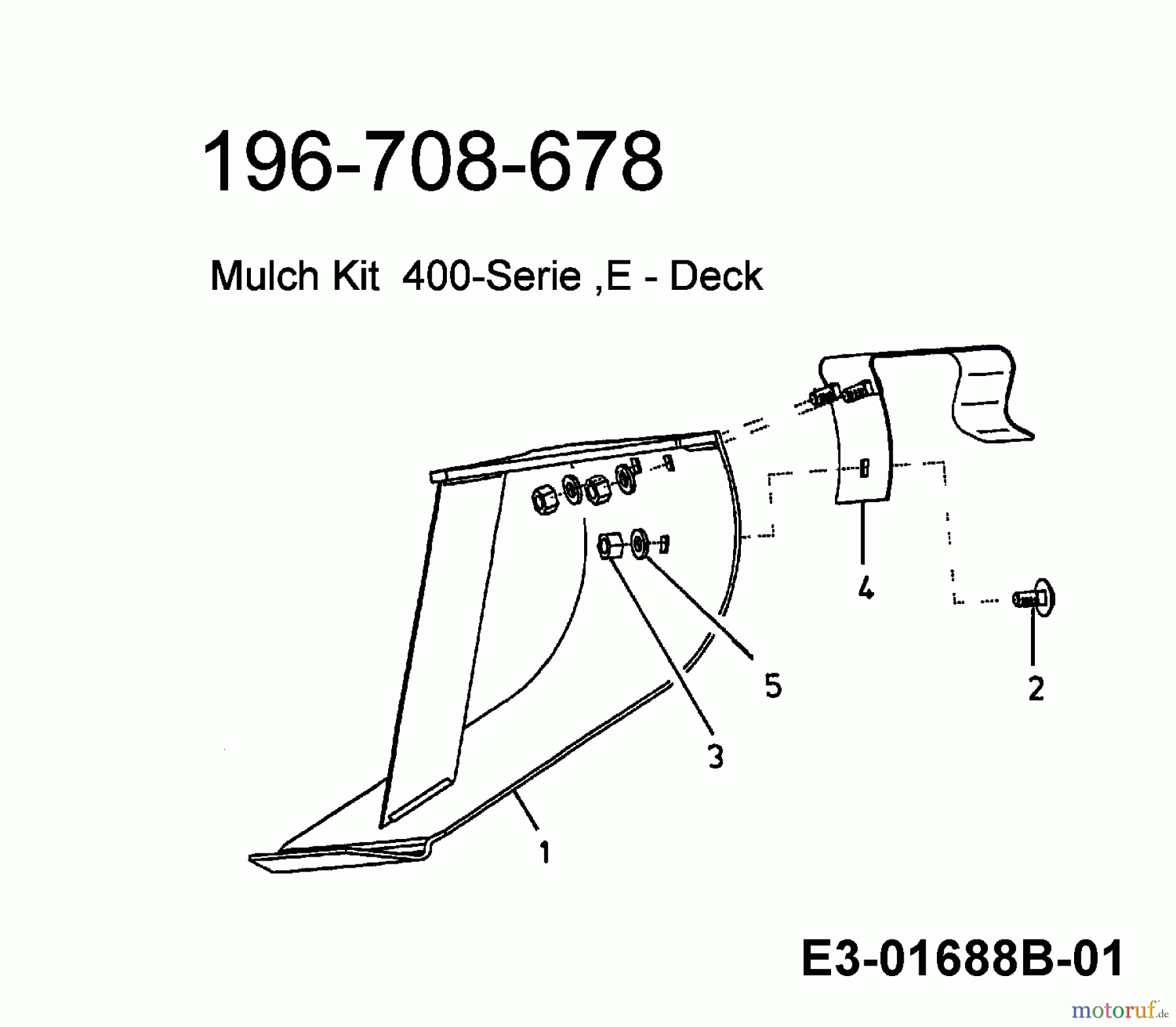 MTD Zubehör Zubehör Garten- und Rasentraktoren Mulch Kits für 400 Serie mit Mähwerk E (36